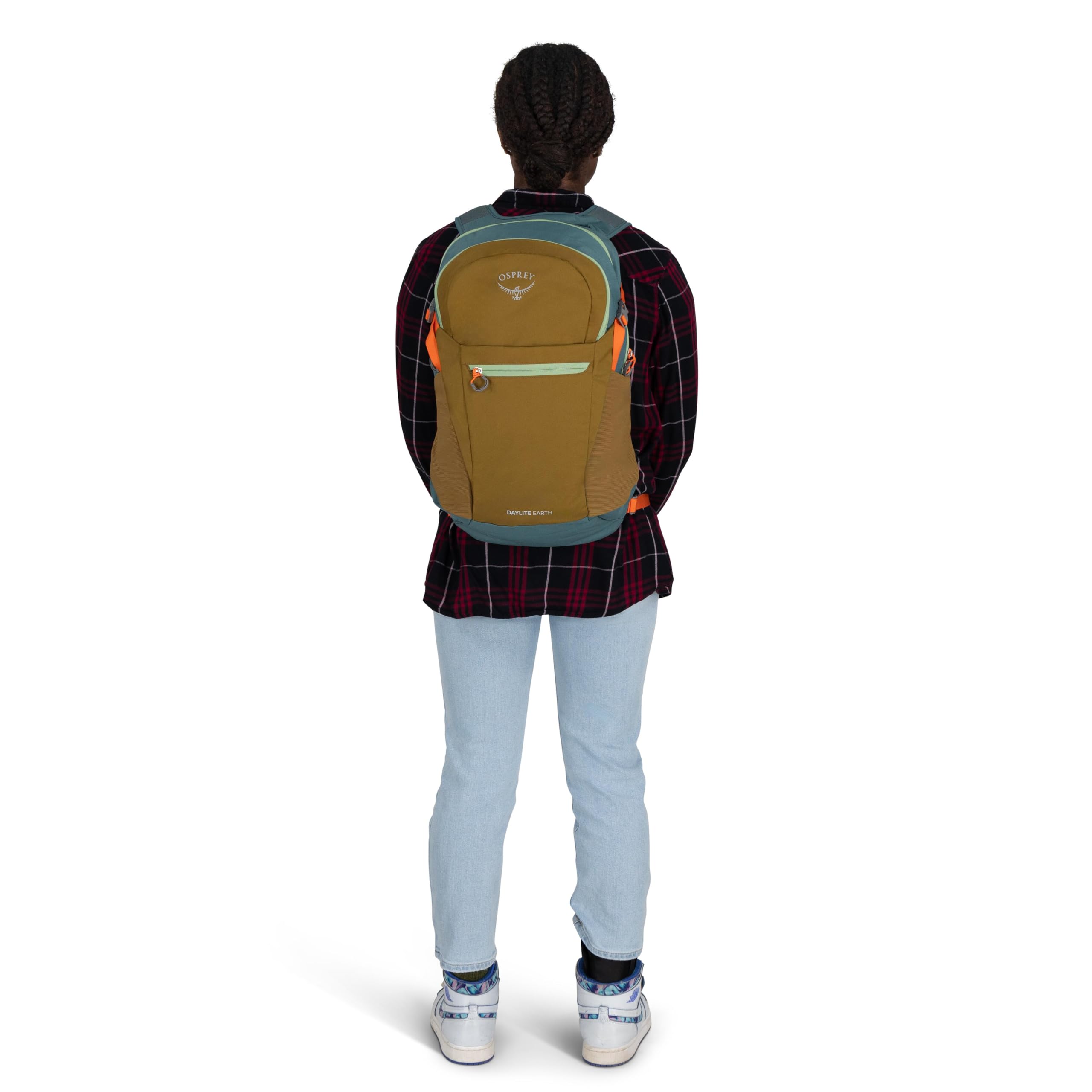 Osprey Daylite Plus Earth Commuter Backpack - Lightweight Hiking Daypack for Travel & Work, Dark Charcoal/Blue Flame - Perfect for Commuting, Outdoor Adventures & Daily Use