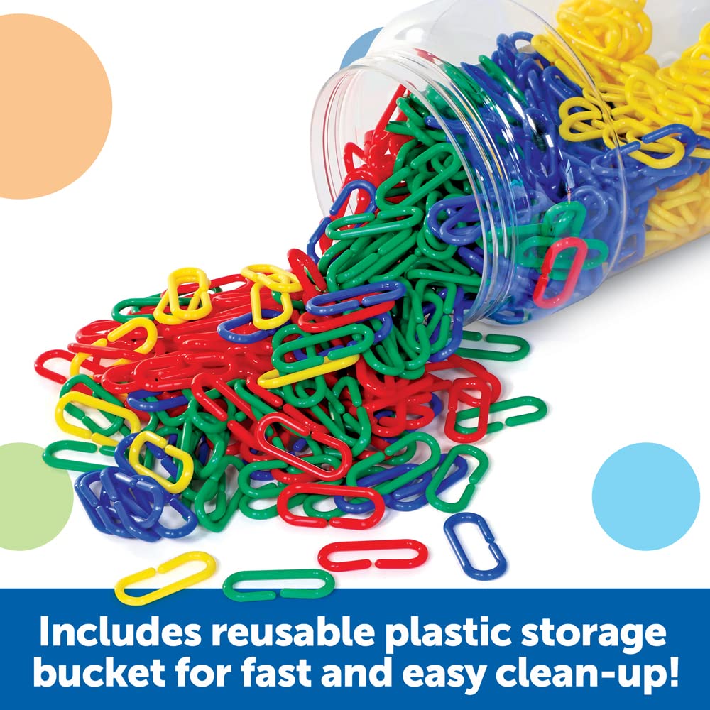 Learning Resources Link 'N' Learn Links - 500 Piece Educational Toy Set for Preschoolers Ages 3+, Toddler Fine Motor Skills Development, Classroom & Homeschool Supplies | Perfect for Counting, Sorting & Creative Play Activities