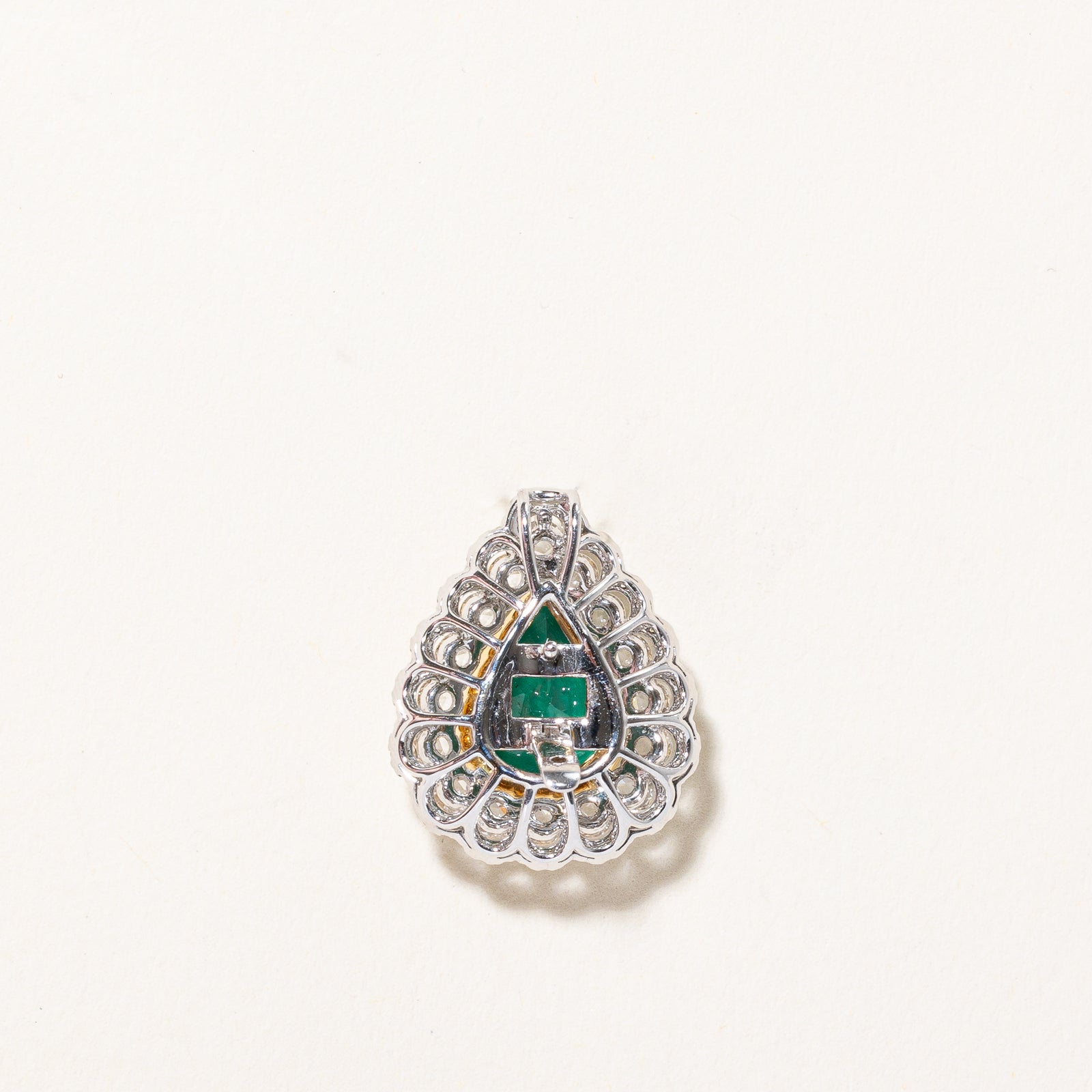 3.70ct Emerald & 1.05ctw Diamond Convertible Pendant & Ring - Size 6.25 | Elegant Jewelry for Weddings, Anniversaries & Special Occasions