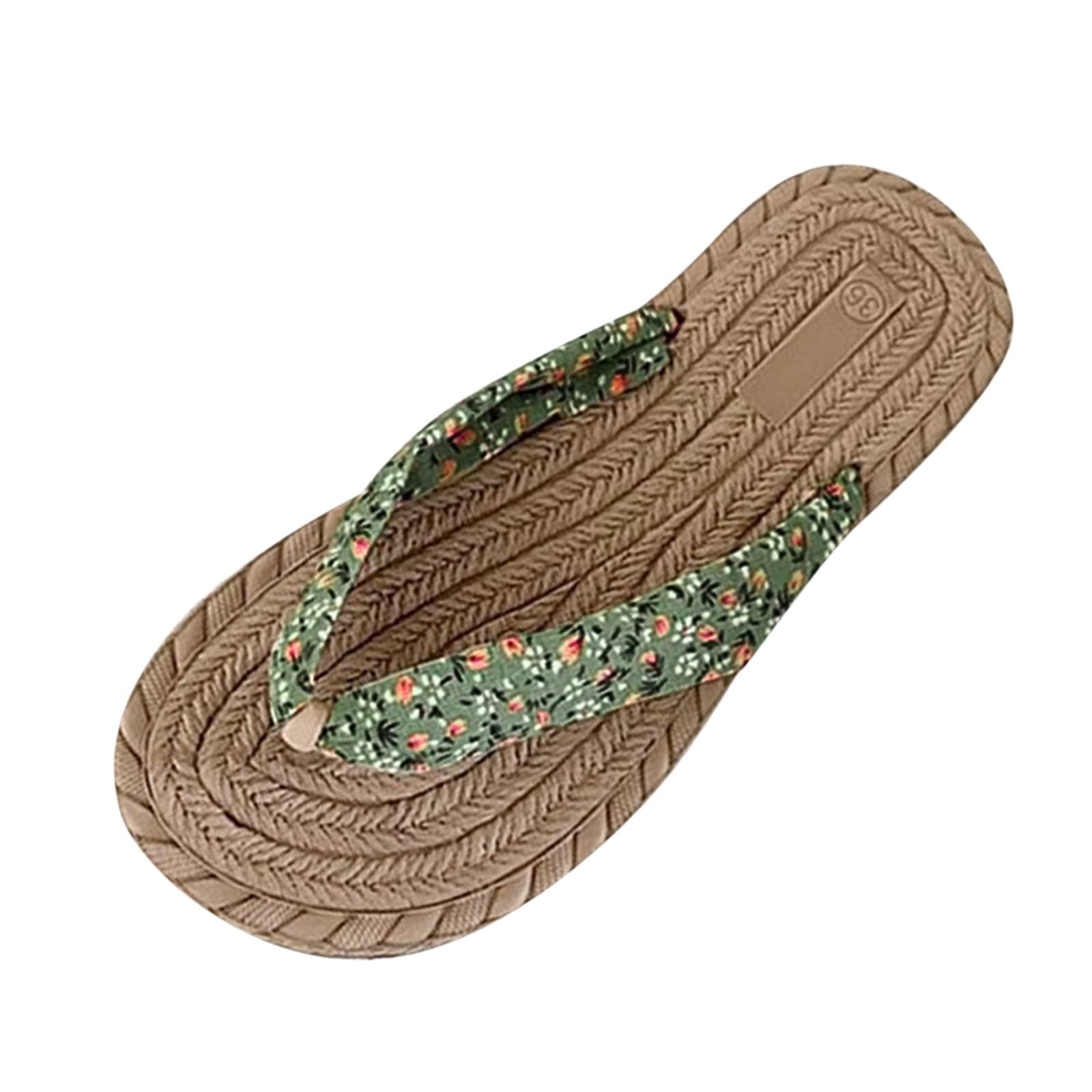 Women's Elastic Summer Sandals - Comfortable Fit & Flare Fashion Flip Flops with Flower Design for Beach, Pool, and Casual Outings | Open Toe Flat Sandals for Spring & Summer Wear