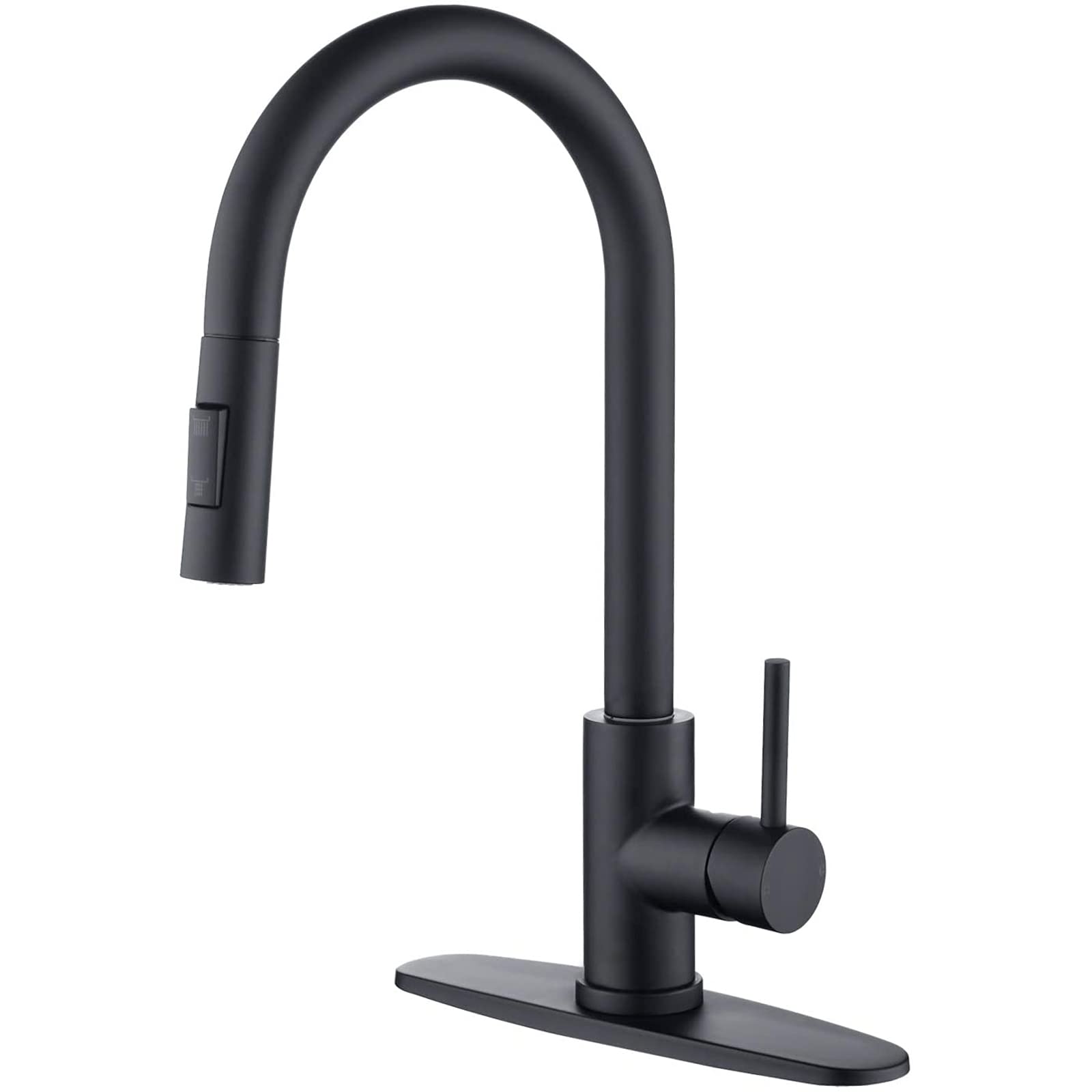 Touch Sensor Kitchen Faucet with Pull Down Sprayer - Single Handle Stainless Steel Black Kitchen Sink Mixer Tap - Dual Function for Modern Home & Restaurant Use