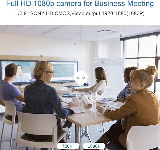 4K Video Conferencing Webcam with 12x Optical Zoom, 1080p HD USB Camera with Remote Control - Perfect for Zoom Meetings, Online Classes & Remote Work