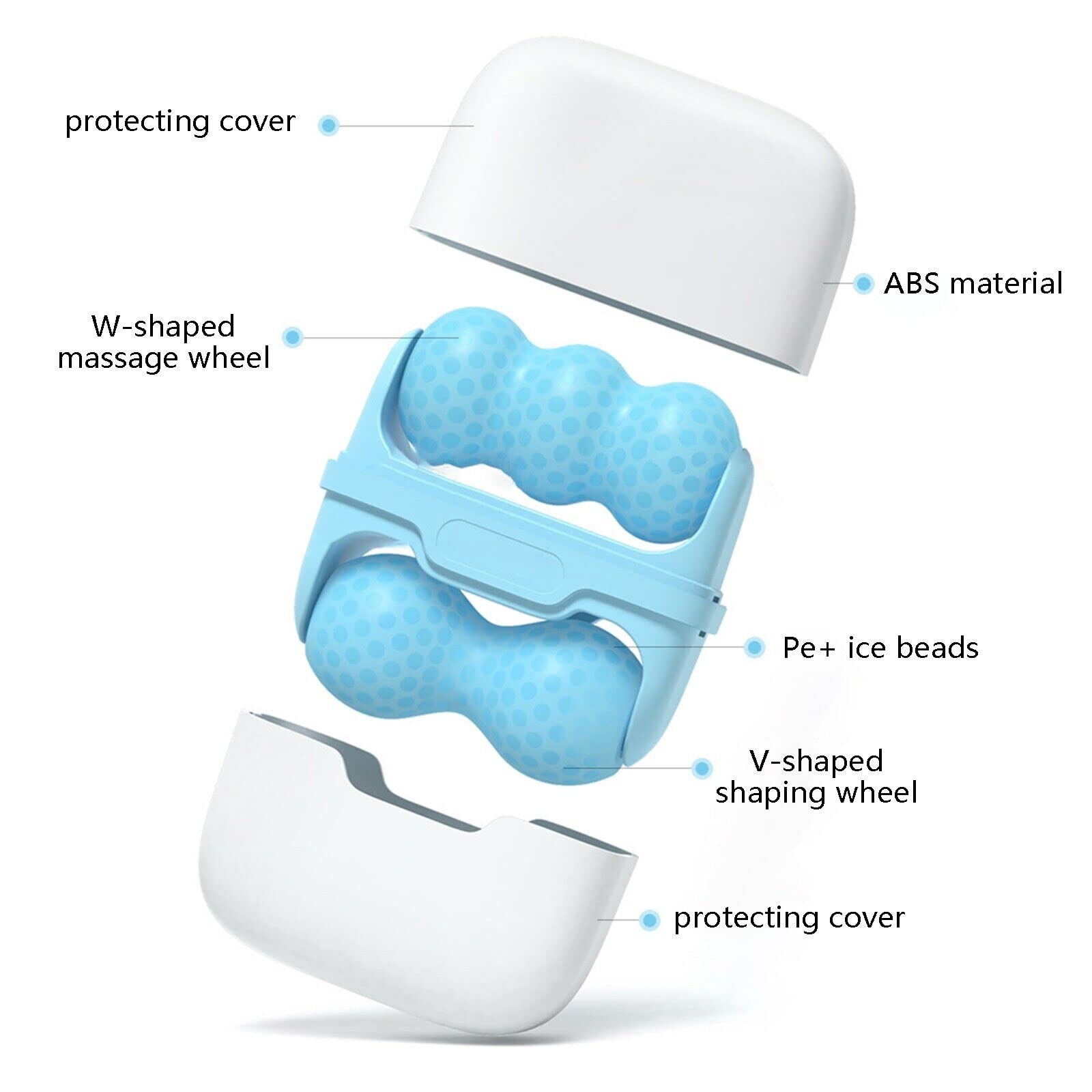 Toriox Ice Roller for Face & Eyes - Cold Therapy Massager for Puffiness, Migraine & Pain Relief - Skin Care & Beauty Tool for Women - Perfect for Morning Routine & Post-Workout Recovery
