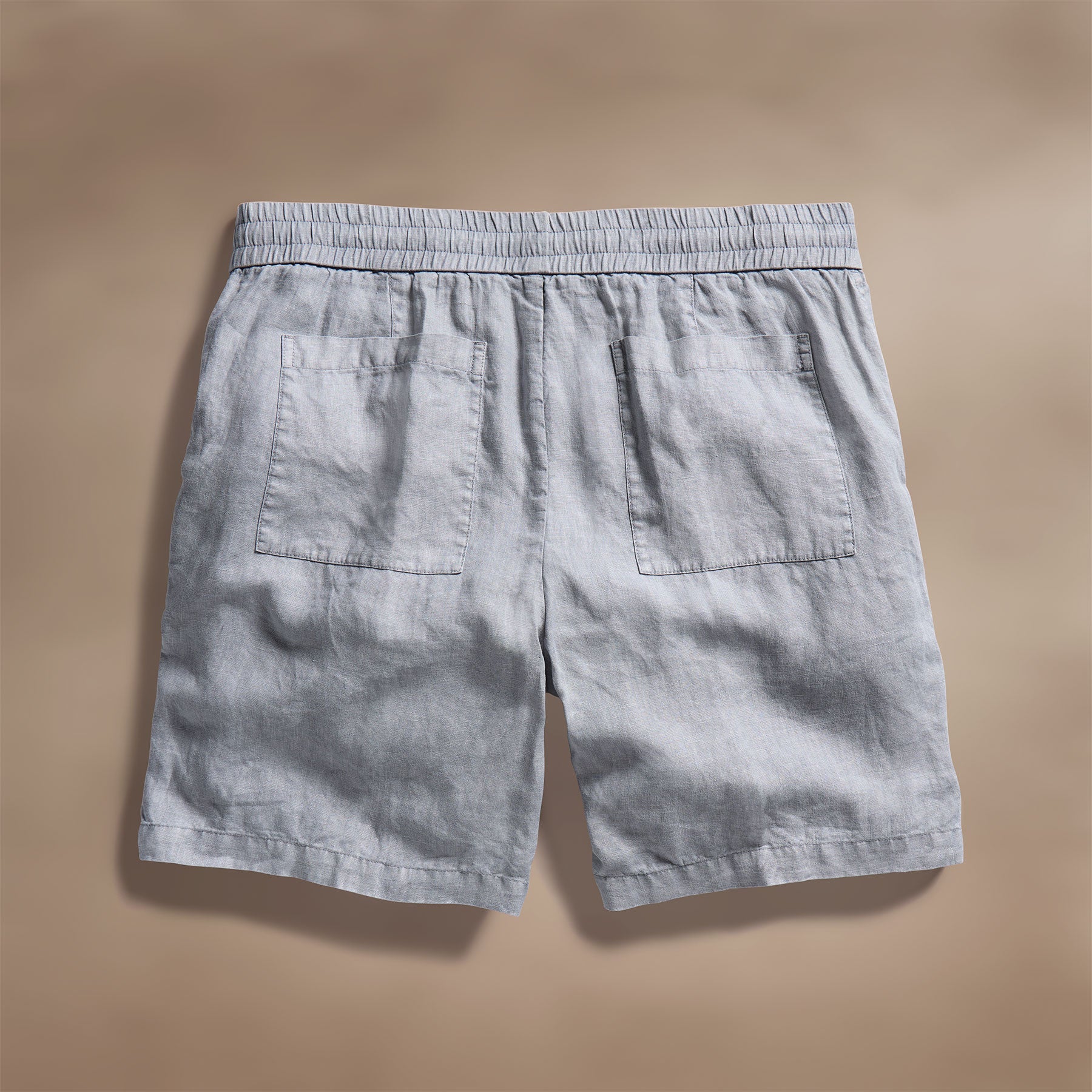 Relaxed Fit Linen Shorts for Men - Comfortable Grey Sky Pigment Casual Summer Shorts | Perfect for Beach, Vacation & Everyday Wear