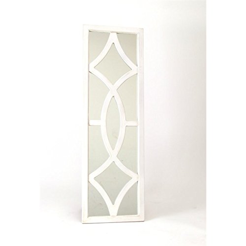 Charleston Furniture Churchill Mirror - Distressed Whitewash Finish - Elegant Wall Decor for Living Room, Bedroom & Entryway