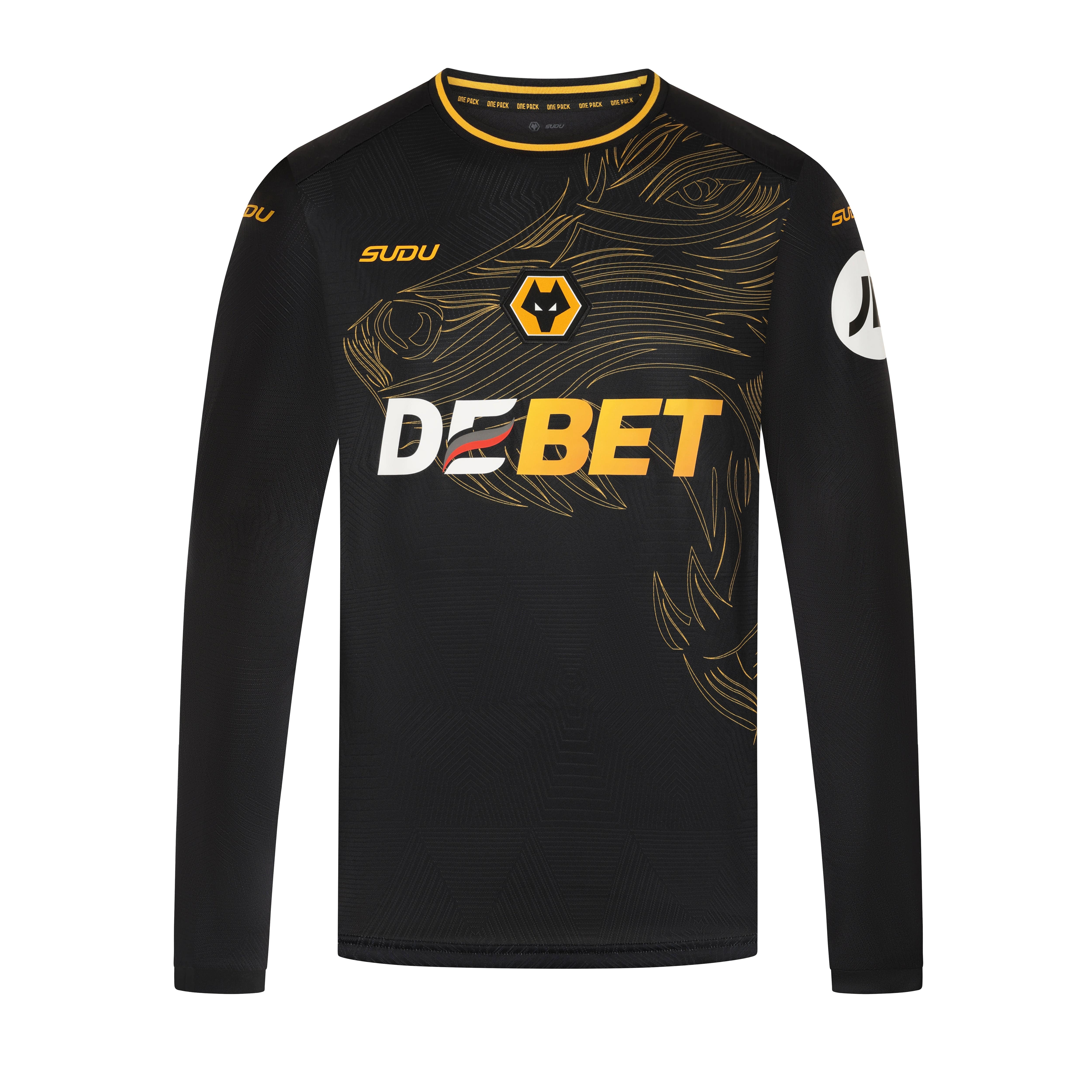 2024-2025 Wolves Away Jersey Long Sleeve Adult Soccer Jersey - Perfect for Match Days, Fan Events & Sports Enthusiasts