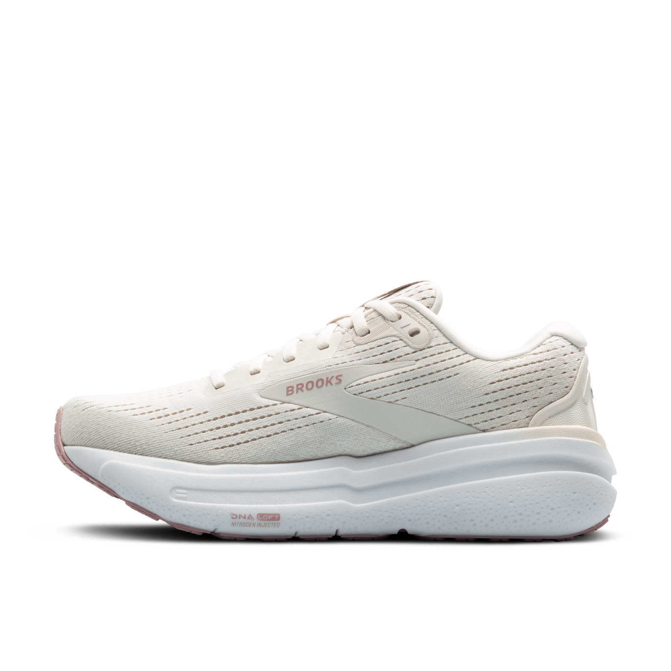 Brooks Ghost Max 2 Women's Running Shoes - B Width - Coconut Milk/Gray/Zephyr Color | Perfect for Marathon Training, Jogging & Gym Workouts