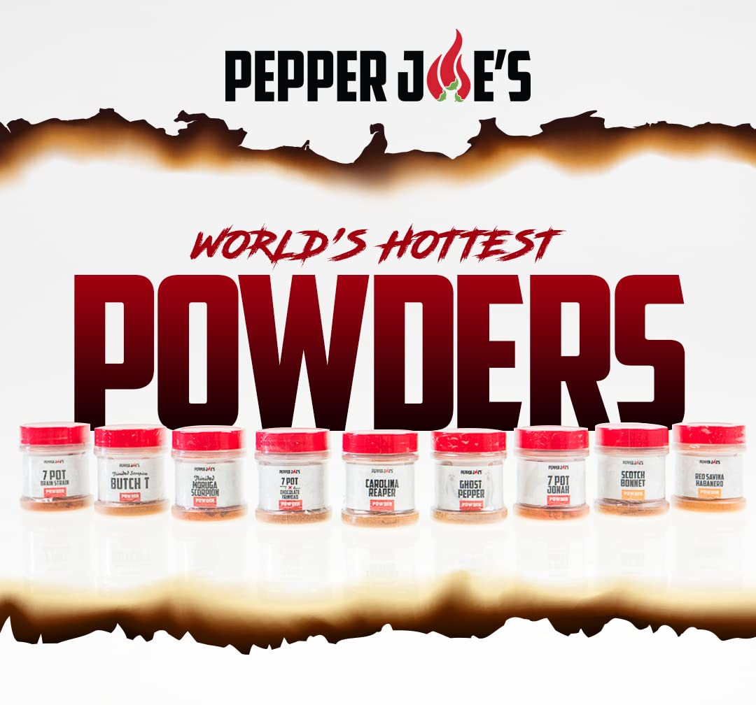 Pepper Joe’s Red Savina Habanero Pepper Powder - Extra Hot Chili Seasoning - 1/2oz Shaker Jar (2 Pack) - Pure Finely Ground Hot Pepper for Cooking, Grilling, BBQ & Spicy Recipes - Intense Heat for Chili, Tacos & Wings
