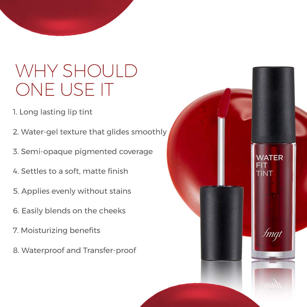 The Face Shop Lip Tint - Red Signal Matte Finish Long Lasting Lip Stain | Perfect for Everyday Wear, Date Night & Special Occasions