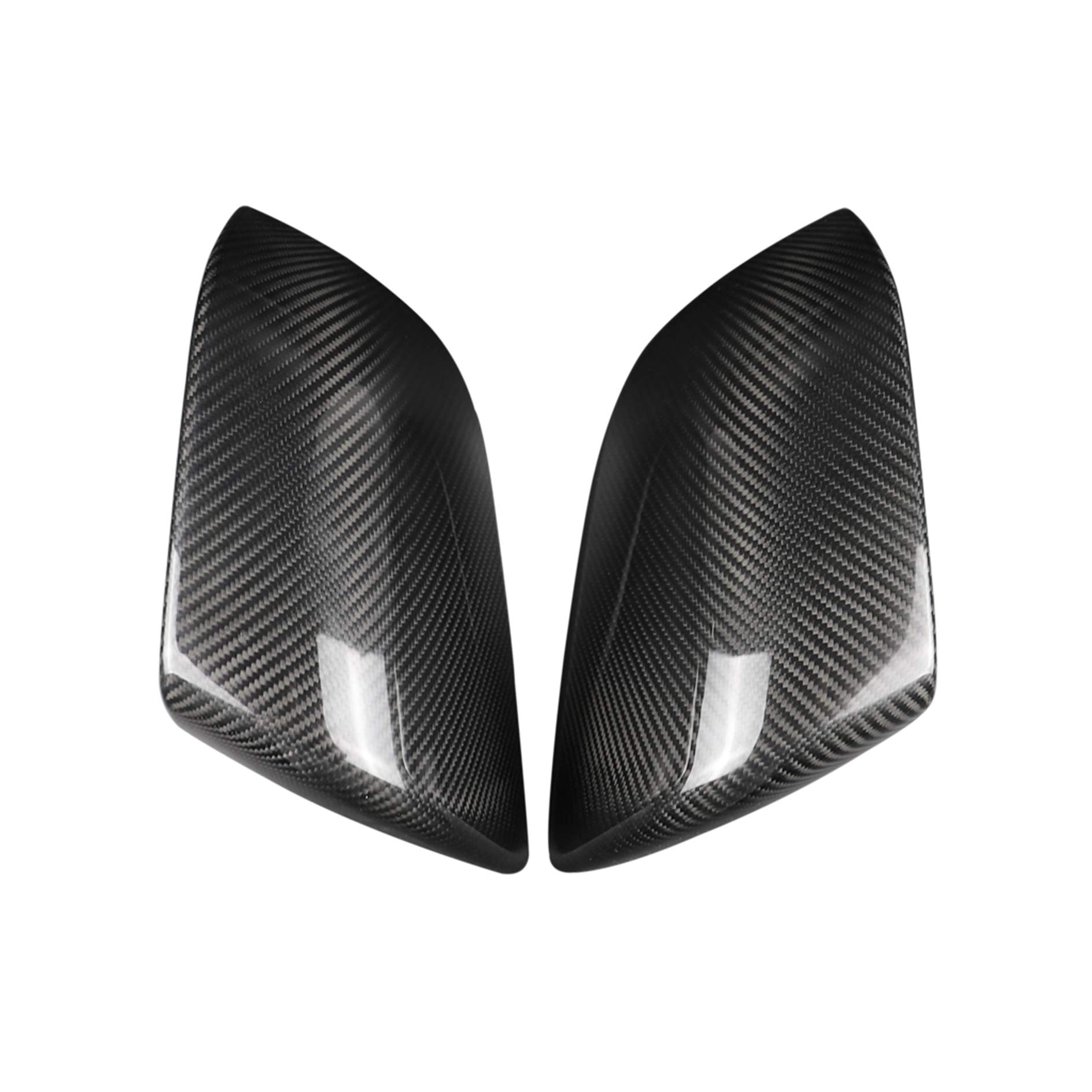 Carbon Fiber Door Wing Mirror Cover Replacement for 2017-2019 Tesla Model 3 - Passenger & Driver Side Rearview Mirror Shell Cap - Enhances Style & Protection for Daily Driving & Car Shows