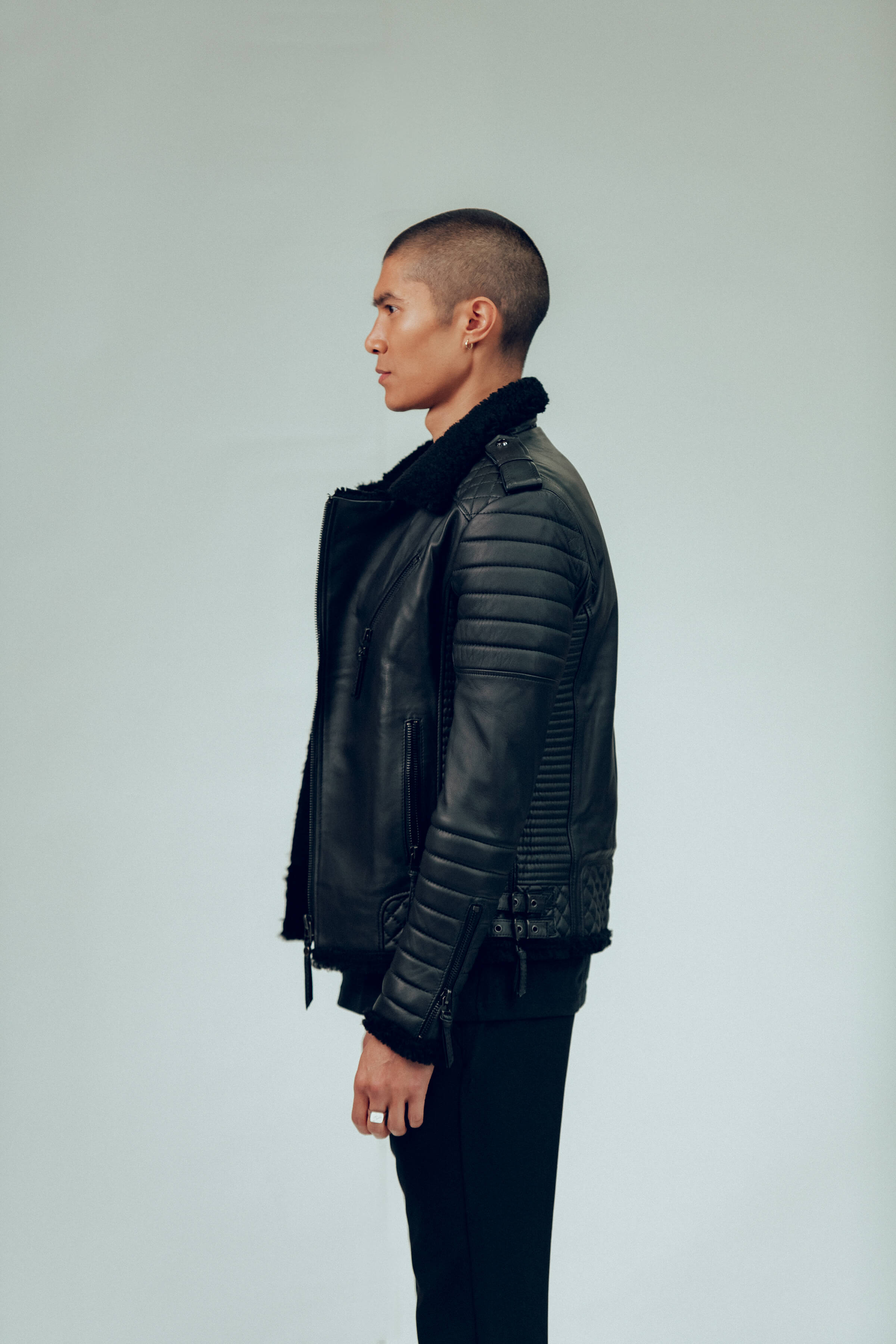 Kay Michaels 3.0 Genuine Shearling Leather Jacket for Men - Winter Warm Coat for Outdoor Activities & Casual Wear