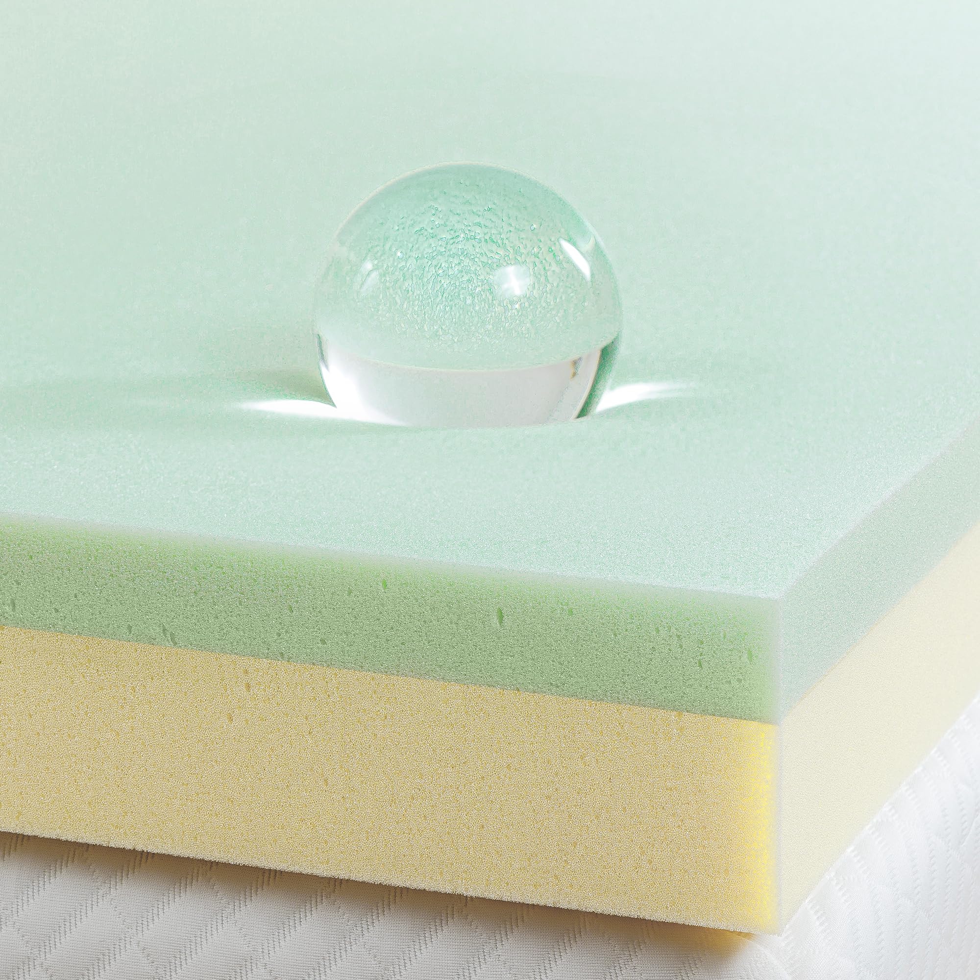 ZINUS 4 Inch Green Tea Memory Foam Mattress Topper - Twin Size, Pressure Relieving, CertiPUR-US Certified for Back Pain Relief & Better Sleep - Perfect for Guest Beds, Dorm Rooms & Home Comfort