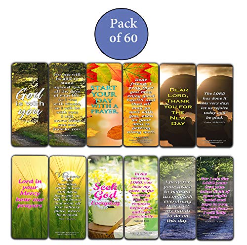 Powerful Devotional Bible Bookmarks (60-Pack) - Great Church Gift for Bible Study & Sunday Worship