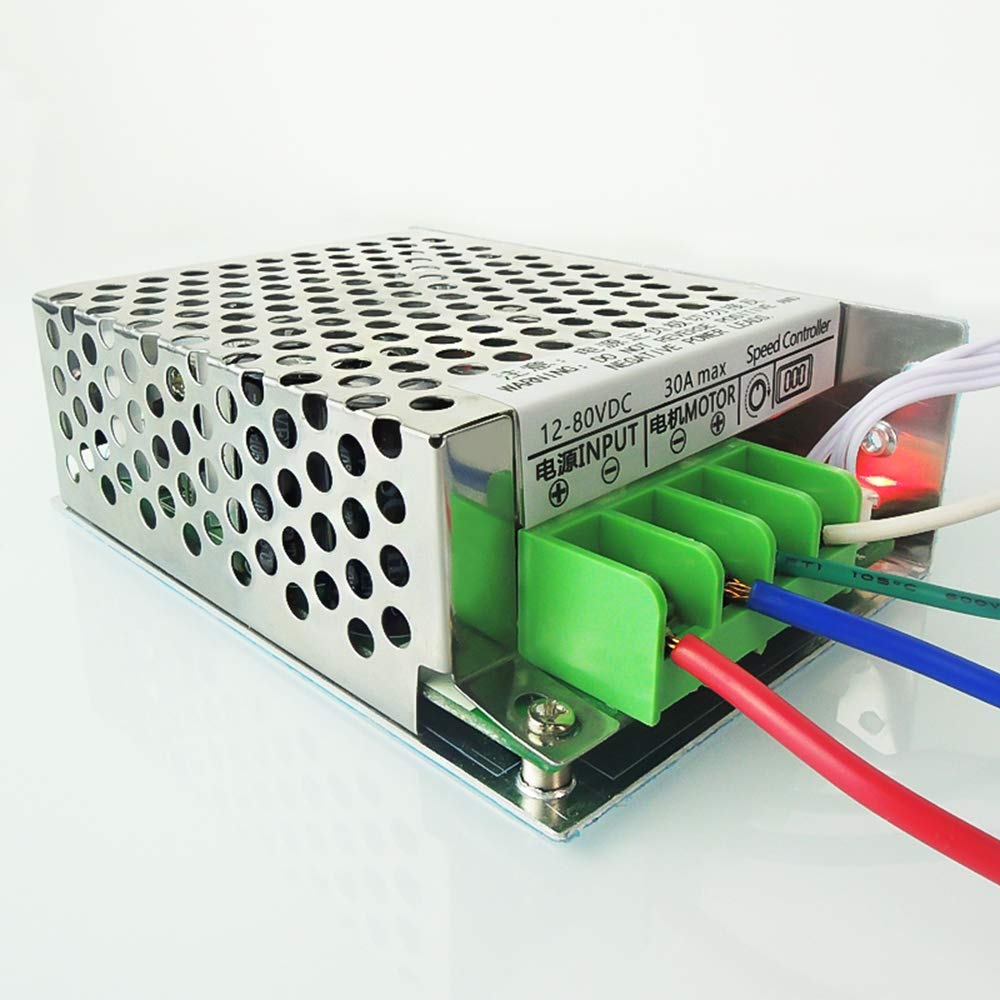 30A DC 12-80V Digital LED Display Motor Speed Controller for Electric Scooters, Bikes, and DIY Projects - PWM Adjustable Regulator for Smooth Acceleration Control