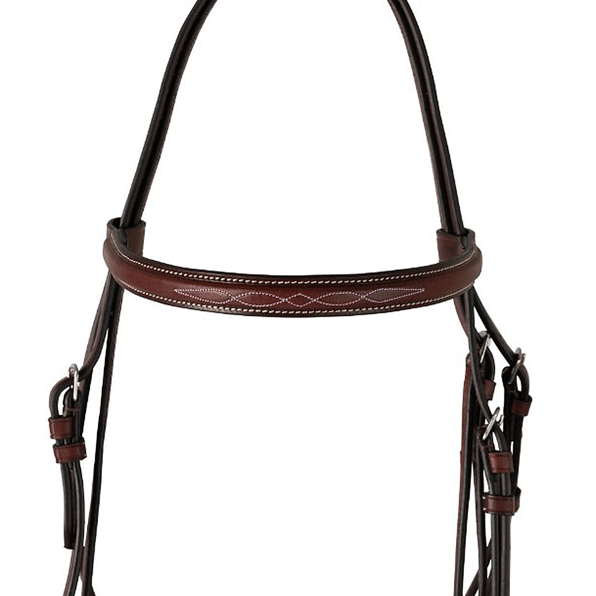 Premium Huntley Equestrian Classic Fancy Stitched Schooling Hunter Bridle with Reins - English Riding Equipment for Training & Show Jumping