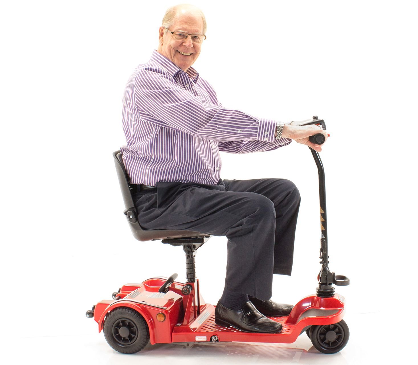 Shoprider Echo Folding Scooter - Red Travel Mobility Scooter for Adults | Compact & Lightweight Electric Scooter for Shopping, Travel & Daily Commute