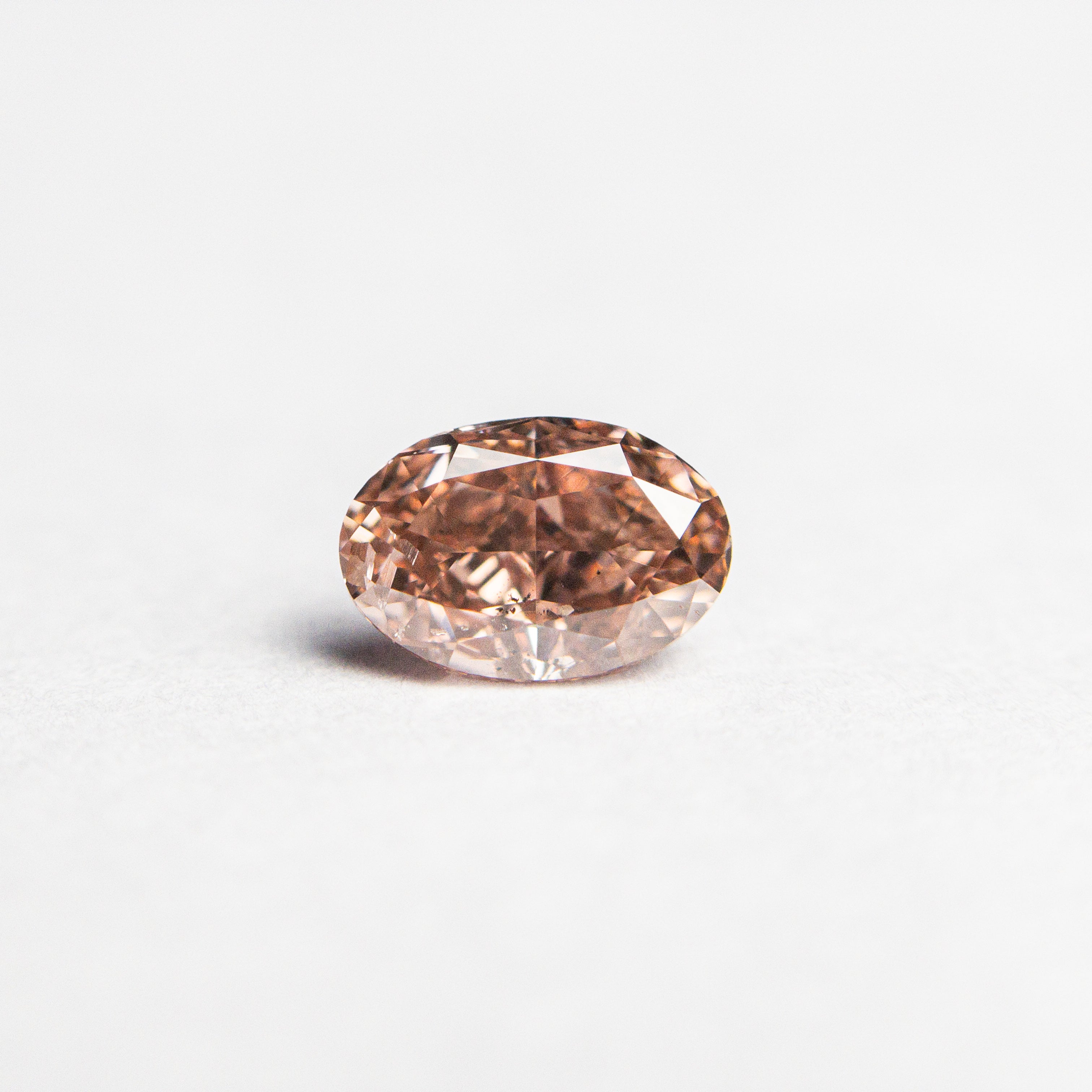 0.50ct GIA Certified Fancy Deep Brownish Orangy Pink Oval Diamond (5.89x3.98x2.71mm) - SI2 Clarity | Engagement Ring Center Stone & Jewelry Making | Perfect for Anniversary Gifts & Bridal Collections