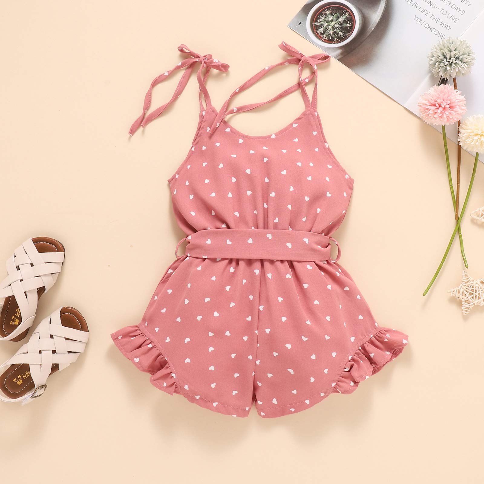 Adorable Baby Girl Summer Halter Romper Outfit - 6 Months to 5 Years | Cute Toddler Clothes for Beach, Playdates & Outdoor Activities
