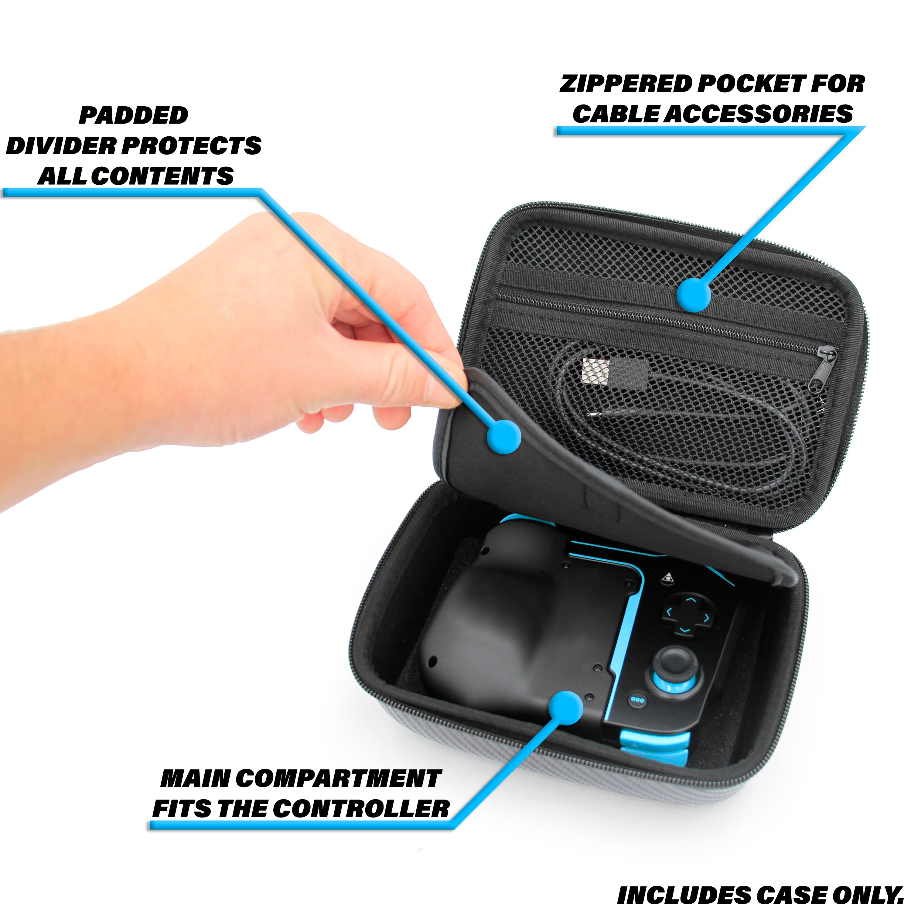 CASEMATIX Travel Case for Turtle Beach Atom Mobile Gaming Controller - Protective Storage Pouch for Android & Cloud Gaming Devices | Perfect for Travel, Commuting & Gaming On-The-Go