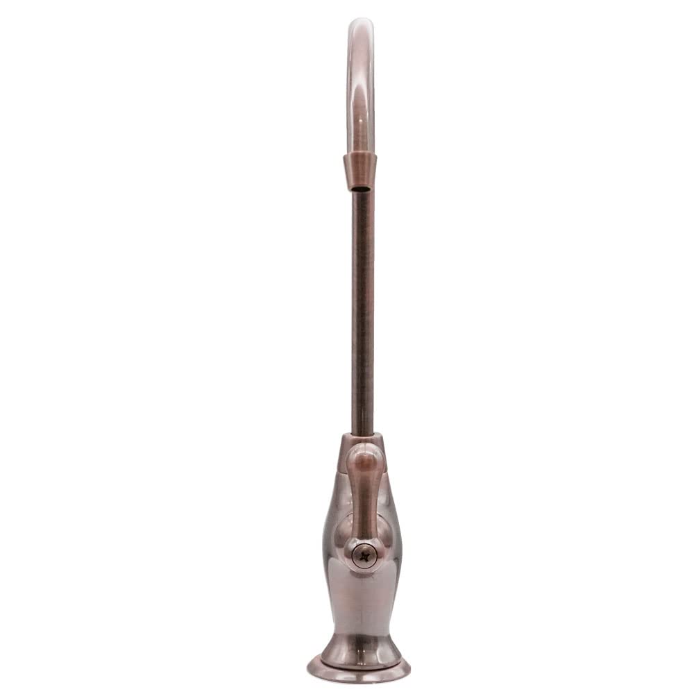 Westbrass D2033-NL-11 10-Inch Classic Single Lever Cold Water Dispenser Faucet in Antique Copper Finish - Perfect for Kitchen Sinks, Bar Countertops, and Office Water Coolers