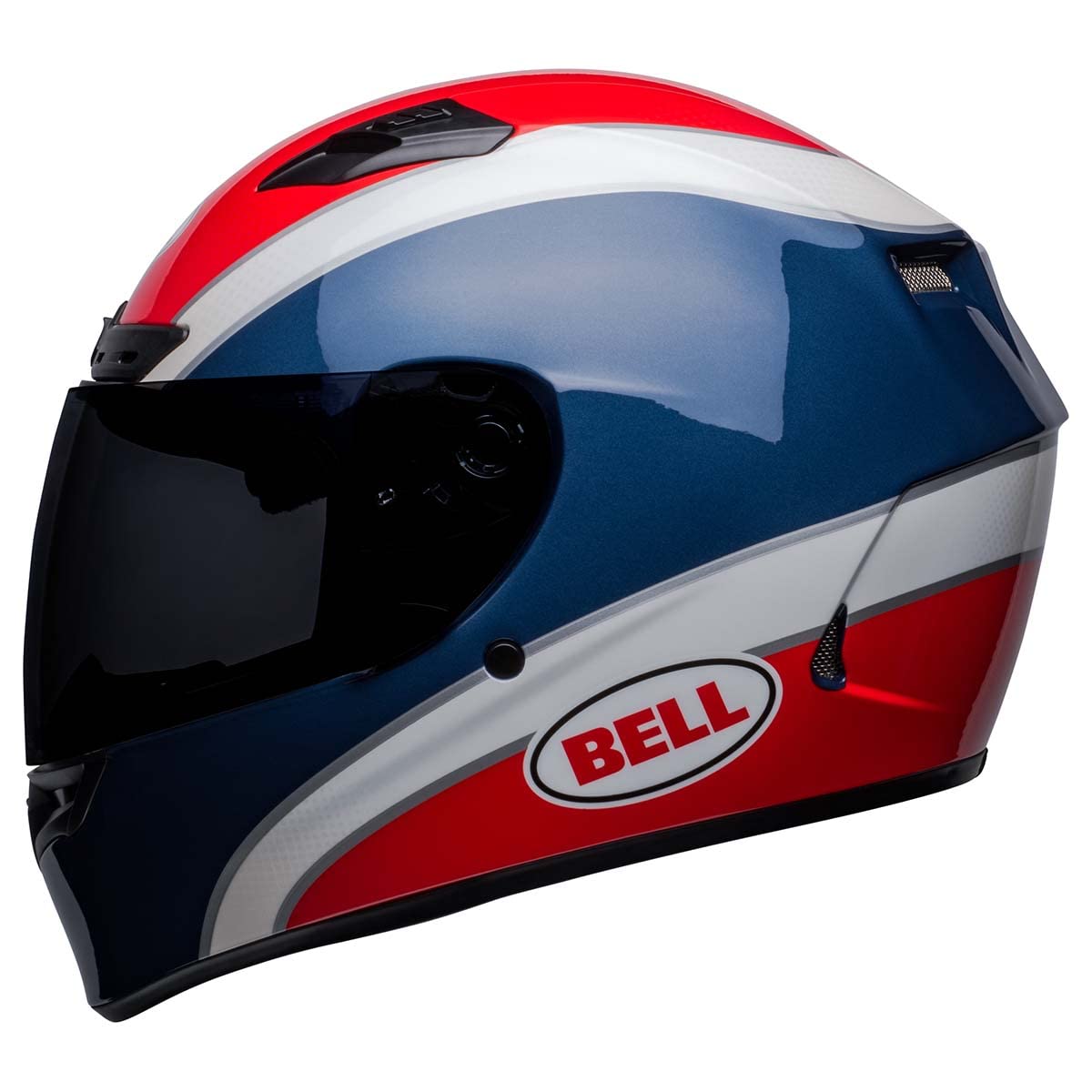 BELL Qualifier DLX MIPS Street Motorcycle Helmet - Classic Gloss Navy/Red - Small Size - DOT Certified for Safety - Perfect for Urban Commuting & Street Riding