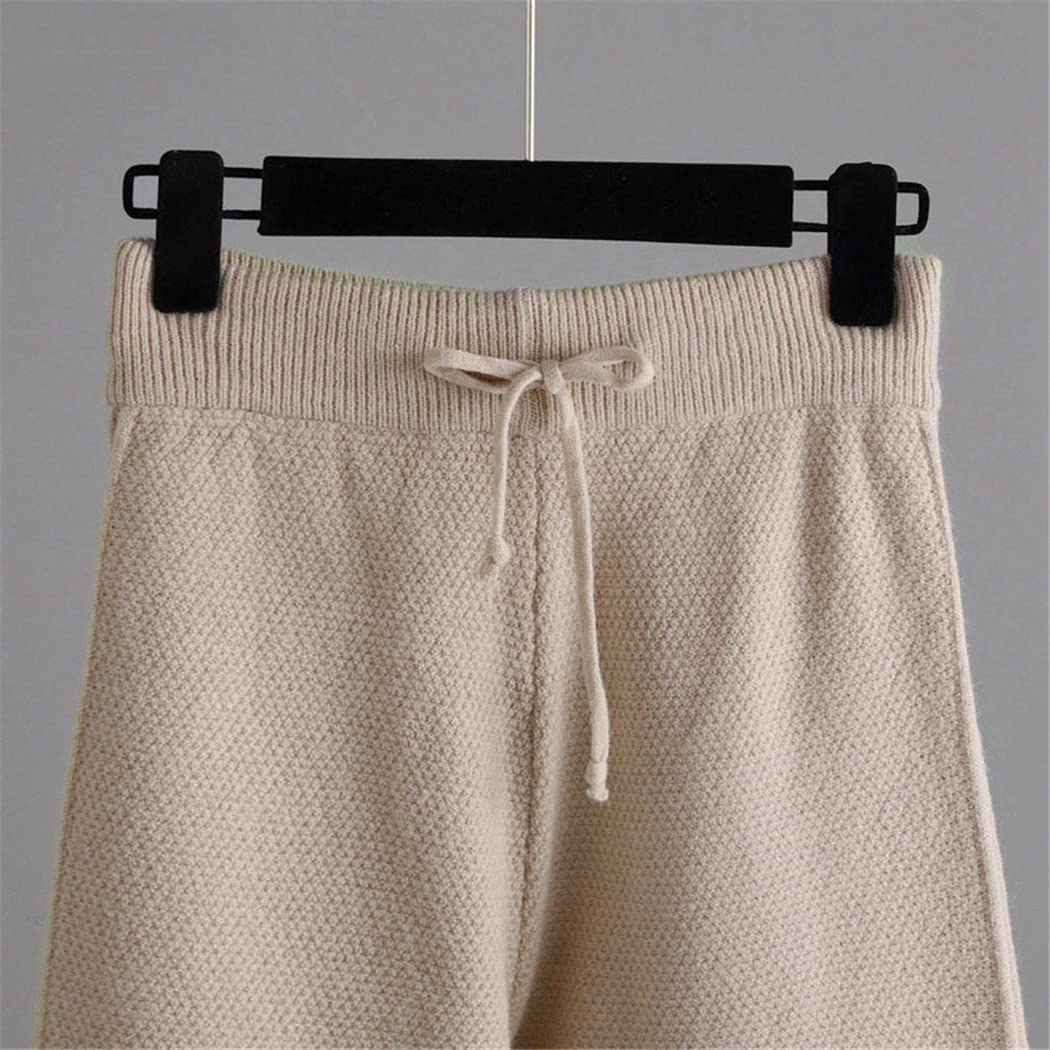 YIOLEAMP Women's Cashmere Sweater & Wide Leg Pants Set - Soft Winter Warm 2 Piece Outfit for Fall & Winter | Cozy Long Sleeve Tracksuit for Casual Wear, Office & Travel