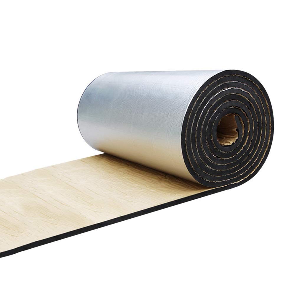 Self-Adhesive Insulation Board - 10mm Thick Rubber Plastic Heat Shield & Sound Deadener for Roof, Sun Room, Pipes - Waterproof, Soundproof Mat (Pack of 2) - Perfect for Home Improvement, HVAC, and DIY Projects