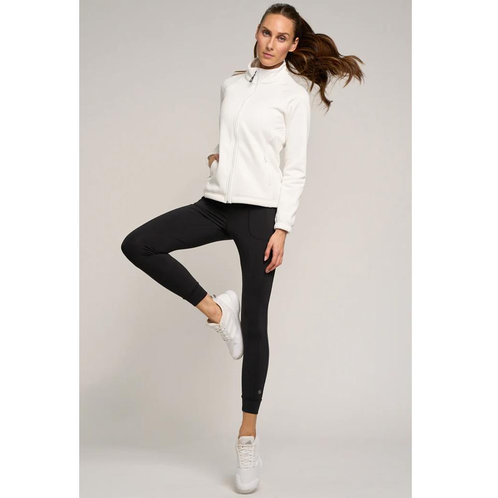 Lija Women's Nila Fleece Jacket - Soft Warm Winter Coat, Lightweight Outdoor Hoodie for Hiking, Running & Casual Wear (White)