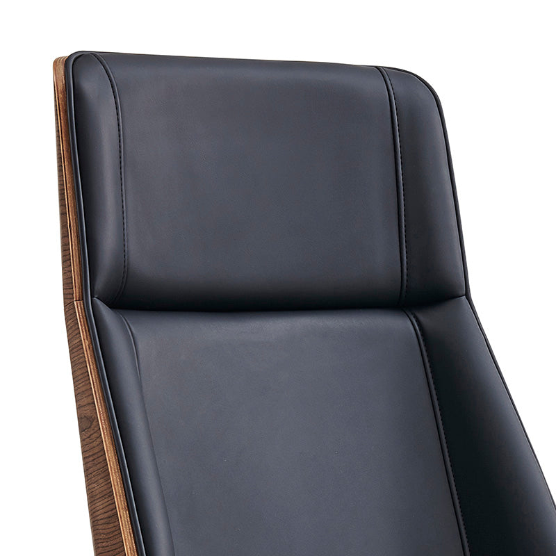 Ergonomic TYLER High Back Office Chair with Walnut & Black Finish - Perfect for Home Office, Gaming, and Workspace Comfort