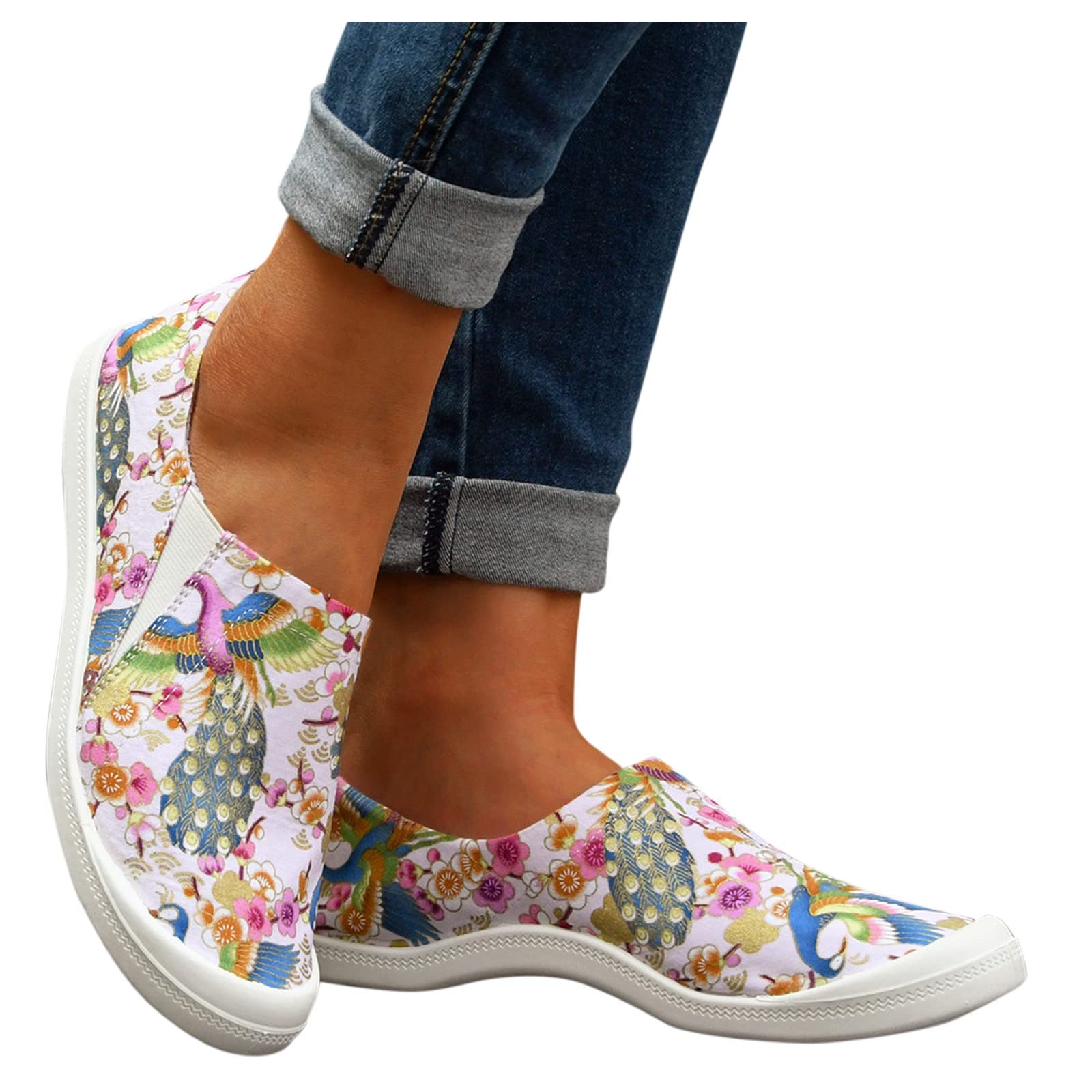 Women's White Fashion Sneakers - Comfortable Casual Walking & Running Shoes for Women | Perfect for Gym, Workout, Jogging and Daily Wear