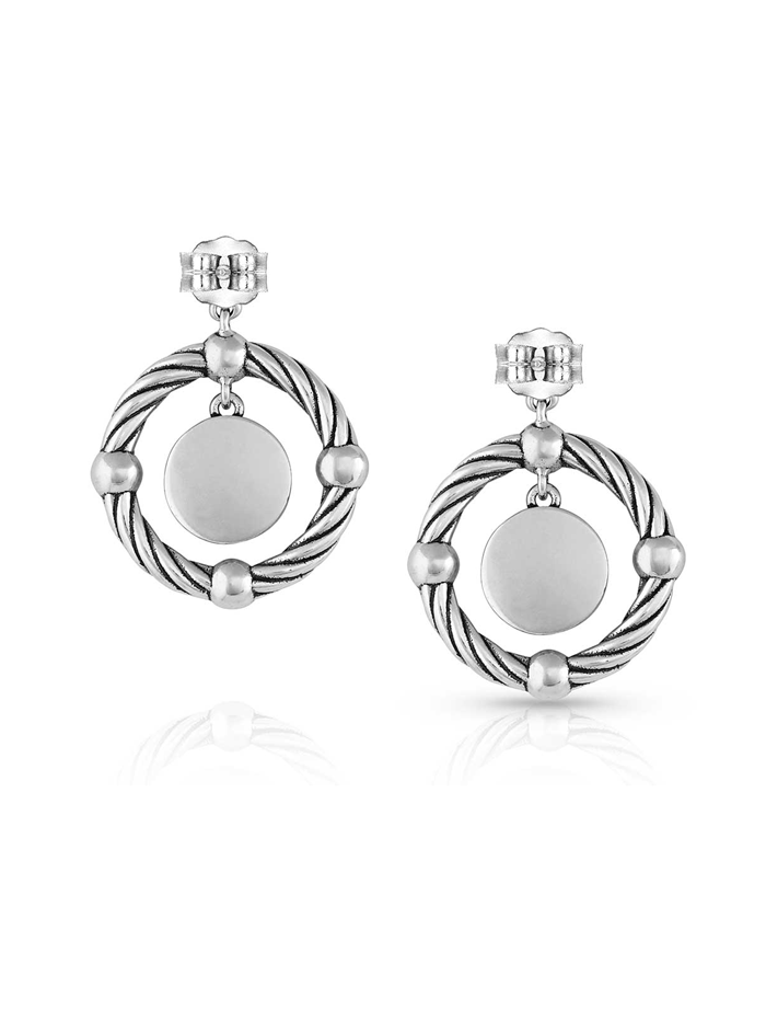 Montana Silversmiths ER5304 Women's Turquoise Earrings in Sterling Silver - Southwest Style Dangle Earrings for Casual Wear & Special Occasions