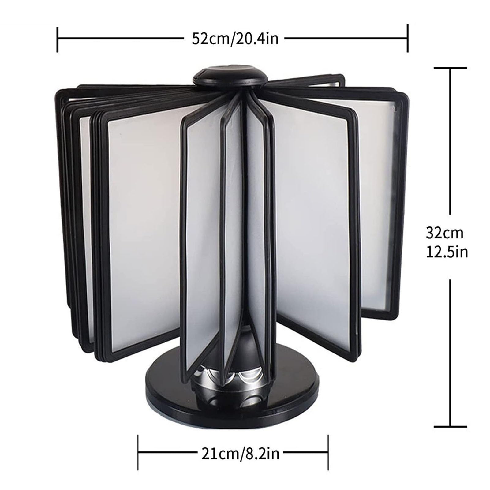Rotatable Desktop Document Holder - 20 Double-Sided Panels A4 File Organizer with 360° Rotation | Office & Warehouse Storage Solution for Posters, Files & Documents | Perfect for Presentations, Retail Displays & Document Management
