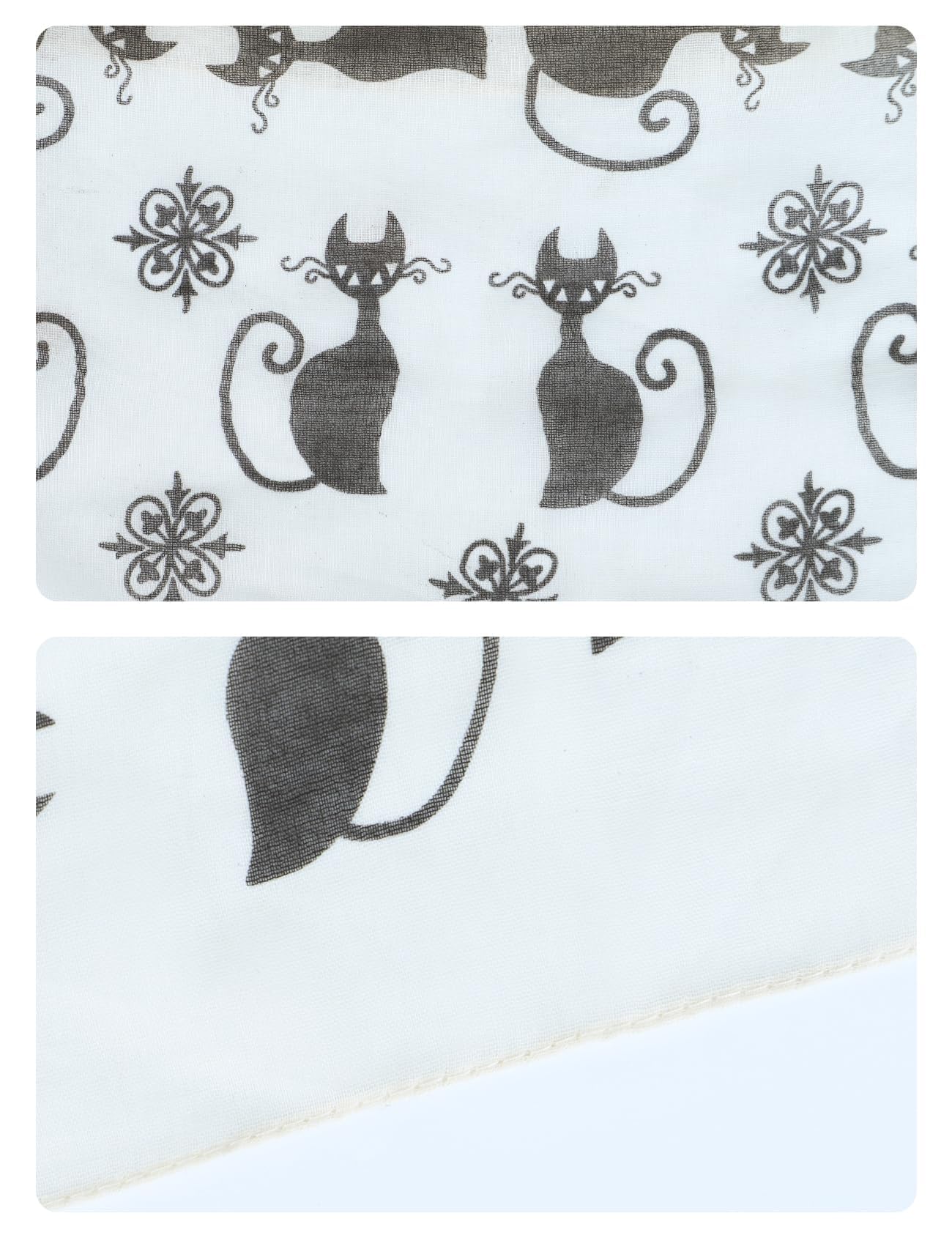 Halloween Cat Print Scarf - Lightweight Fashion Wrap Shawl for Women & Men - Gothic Horror Cat Design - Perfect for Costume Parties, Cosplay & Holiday Gifts