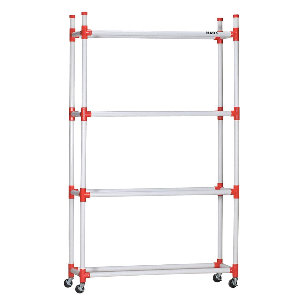 HART 4-Tier Swiss Ball Storage Rack for Gym, Yoga, and Exercise Equipment - Perfect for Home and Commercial Fitness Spaces