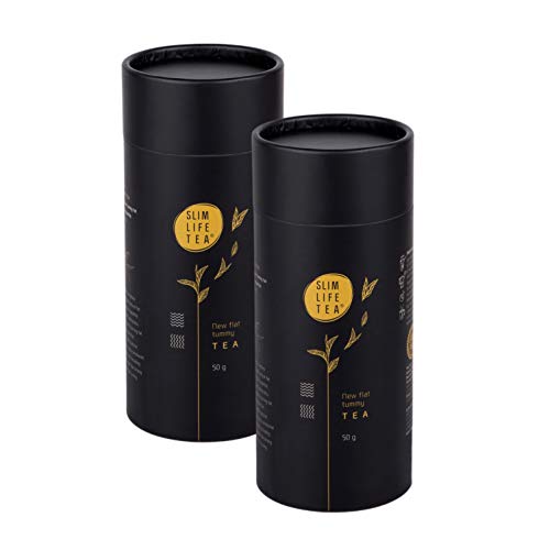 Slim Life Tea - 1 Month Fat Burning Detox Tea Pack (2 Tins) | Natural Weight Loss, Non-Laxative Herbal Tea | Great Tasting for Daily Wellness & Metabolism Boost | Perfect for Morning Routine or After-Meal Digestion