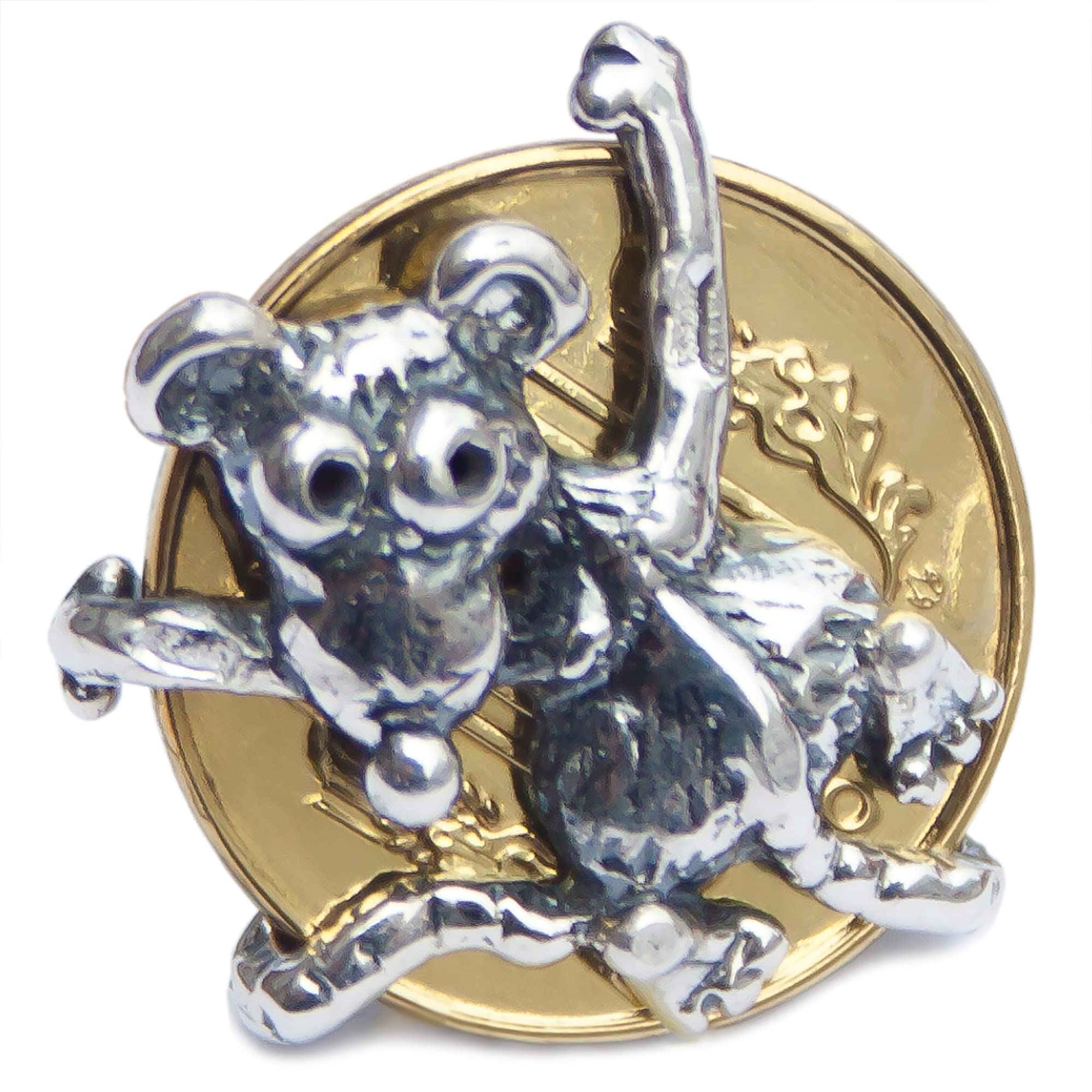 925 Sterling Silver Money Attract Amulet Charm - Cute Mouse Rat Coin Pendant for Wallet & Purse - Wealth Abundance Talisman Jewelry Gift | Perfect for Feng Shui, Good Luck Collection & Everyday Carry Accessory