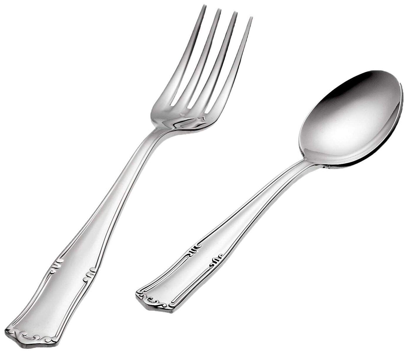 Premium MEPRA Stainless Steel Flatware Set - 20-Piece Silverware for Dining, Kitchen & Entertaining - Elegant Metallic Finish for Restaurants, Weddings & Home Use