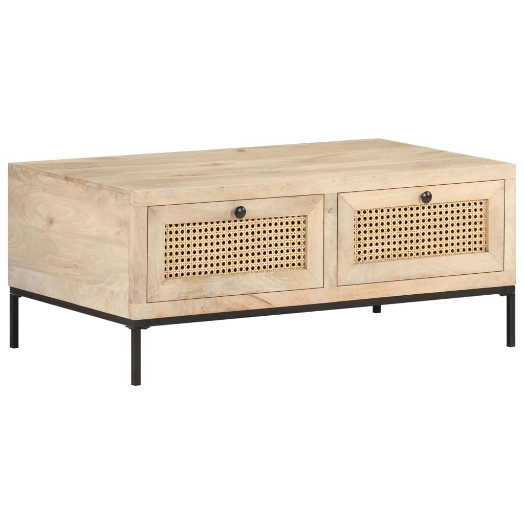 Farmhouse Coffee Table with Drawers - 35.4