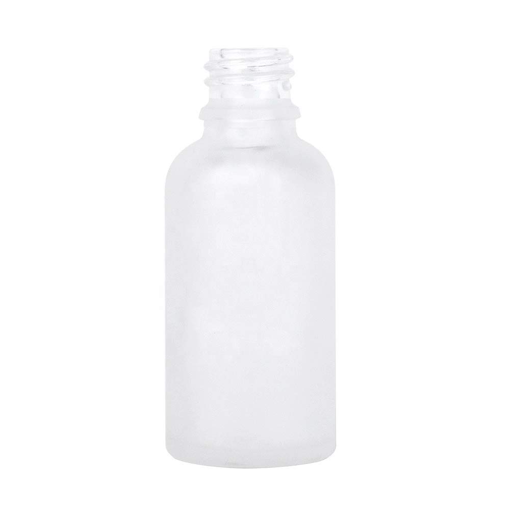 JARBAZAAR 30ml Clear Frosted Glass Essential Oil Dropper Bottles (Set of 4) - Refillable Leak-Proof Cosmetic Sample Containers with Glass Eye Droppers - Perfect for Aromatherapy, DIY Beauty Products & Travel-Sized Liquids