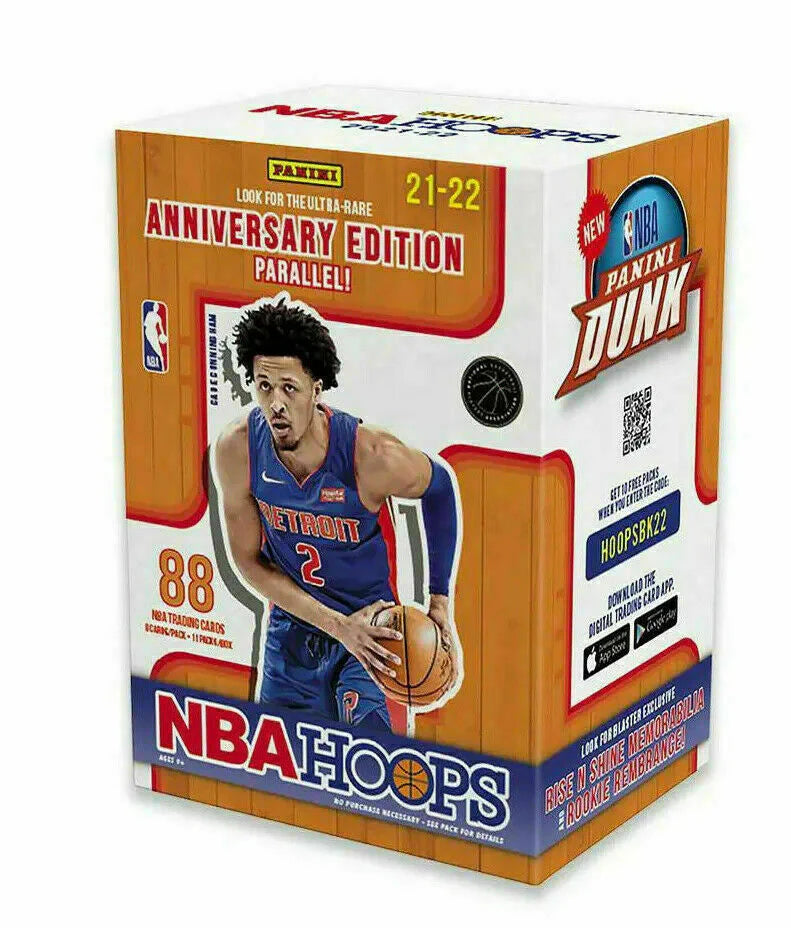 2021-2022 Panini NBA Hoops Basketball Trading Cards - 11 Pack Blaster Box | Collectible NBA Player Cards for Fans & Investors | Perfect for Game Nights, Gifts & Card Collections