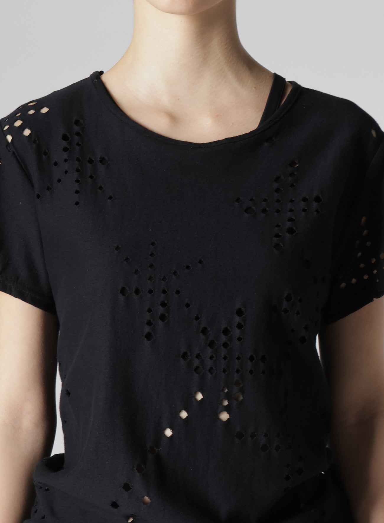 Breathable Cotton Jersey Short Sleeve T-Shirt with Unique Hole Design - Casual Summer Tee for Men & Women | Perfect for Outdoor Activities, Beach Wear, and Everyday Comfort