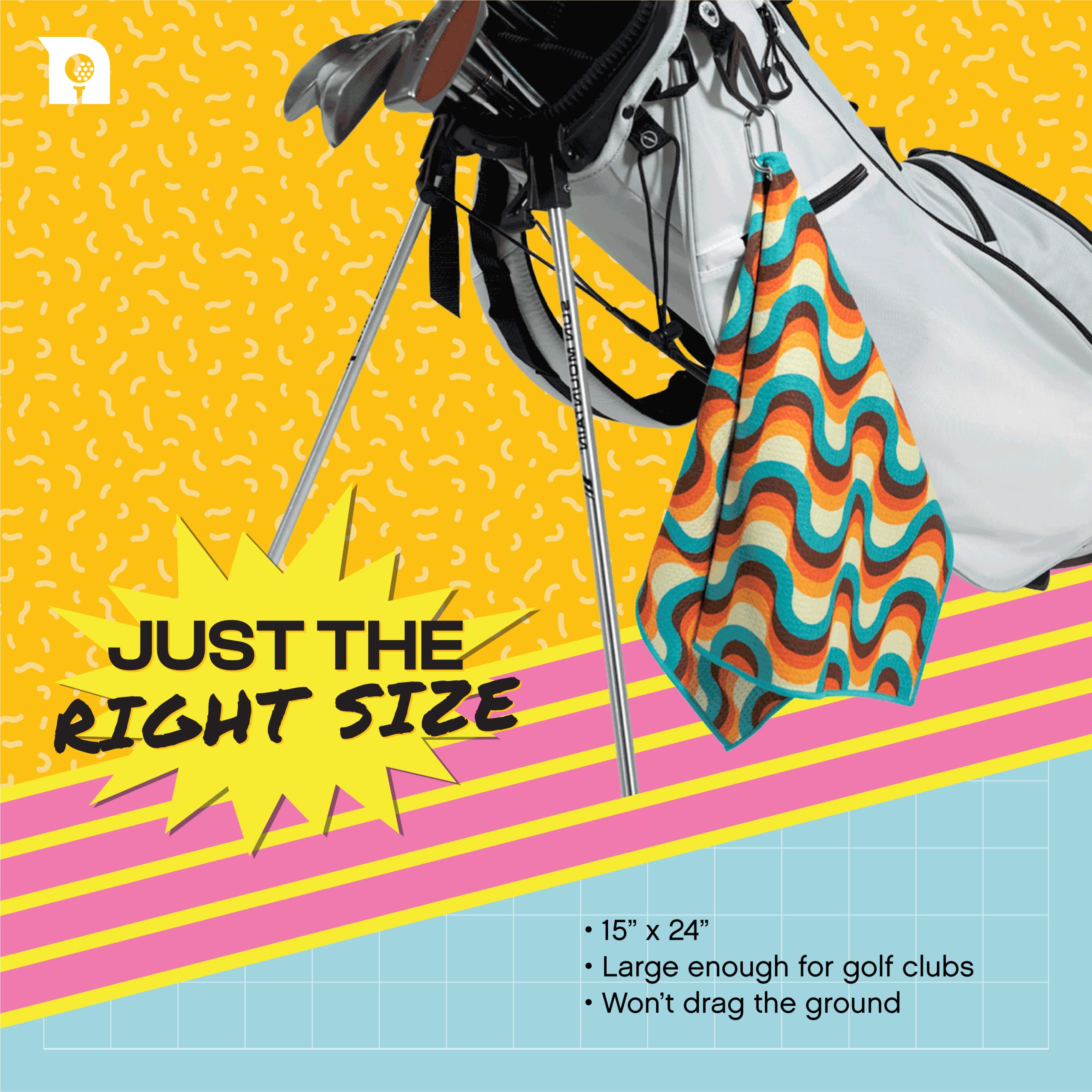 Premium Microfiber Towel with Carabiner Clip - 24