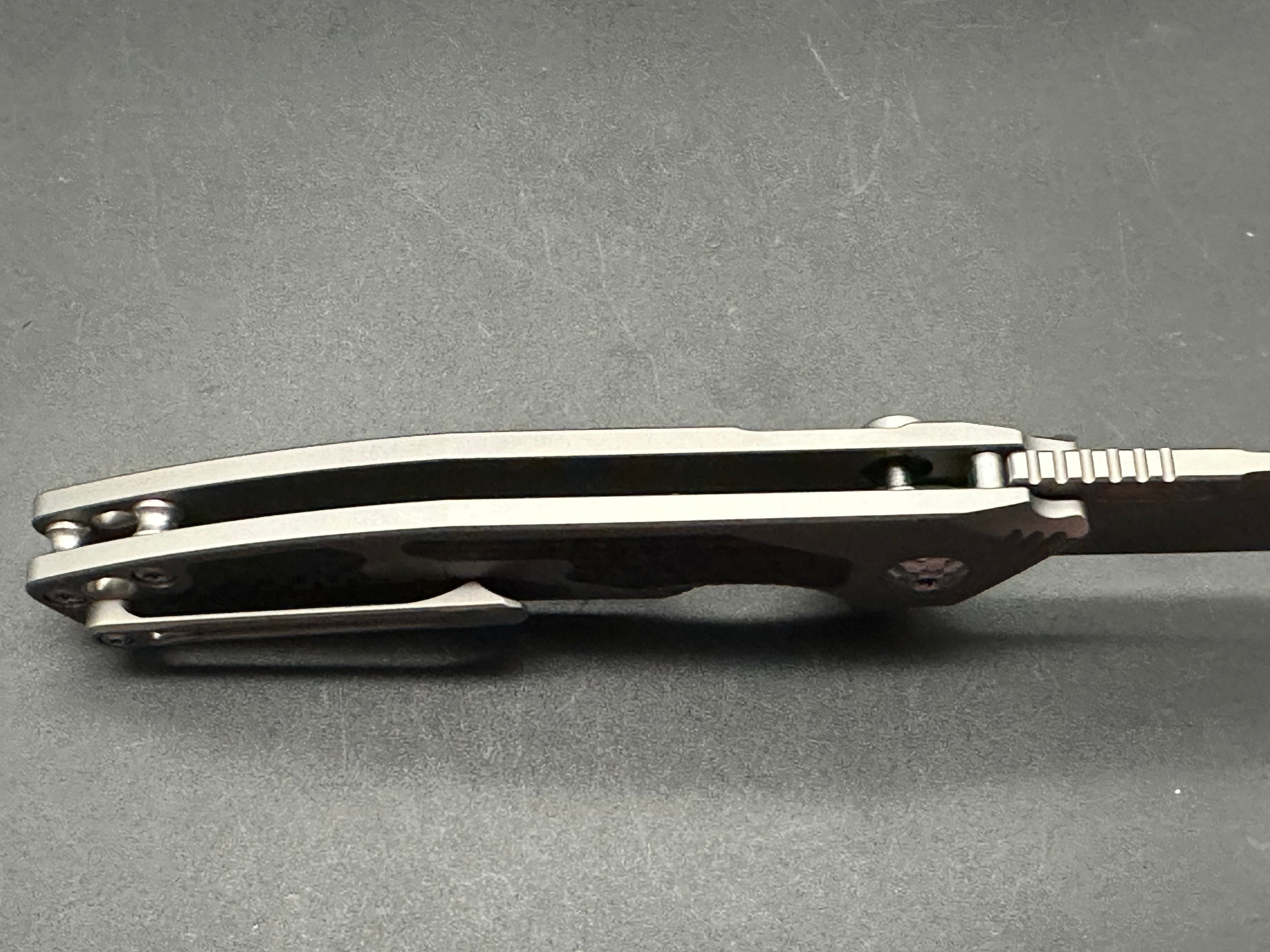 REMETTE Steed Button Lock Pocket Knife - Titanium Handle Folding Knife for EDC, Camping, Hiking & Outdoor Adventures