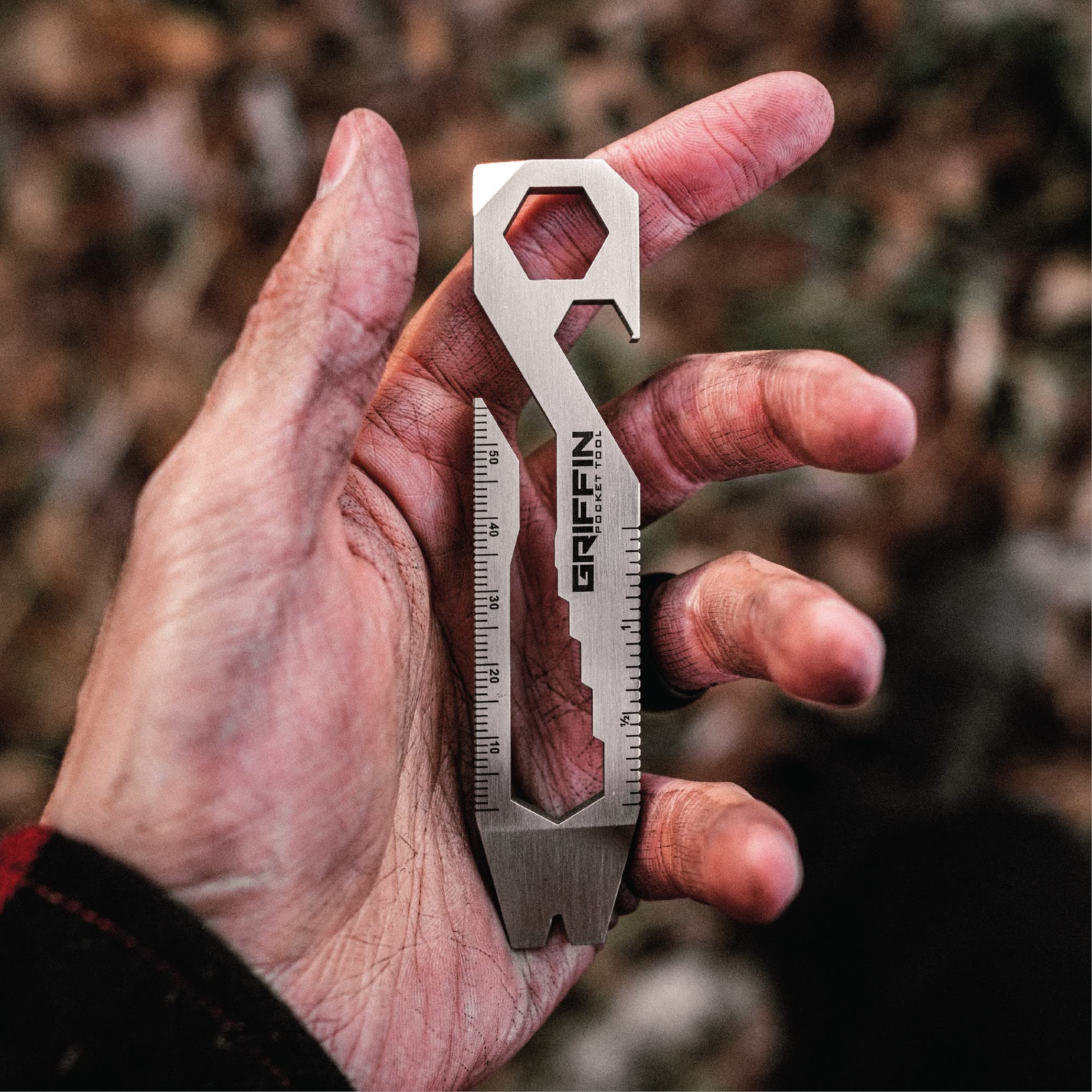 XL Griffin Pocket Tool - Titanium Multi-Tool for Camping, Hiking & Everyday Carry (EDC) - Standard Size