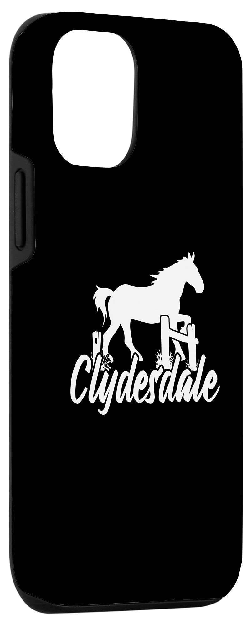 iPhone 12/12 Pro Case with Clydesdale Horse Design - Durable Protective Phone Cover for Equestrian Lovers | Perfect for Horseback Riding, Ranch Visits & Country Living