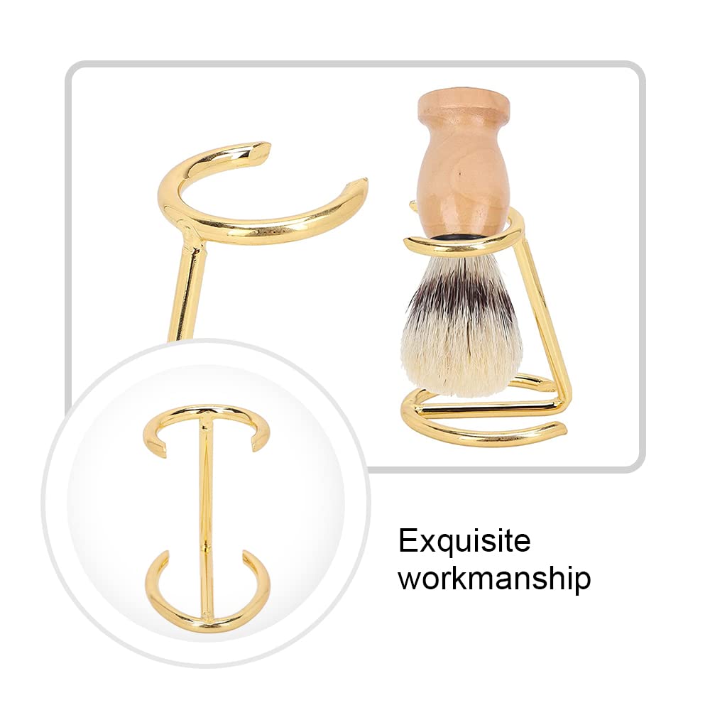 ZBJBinCH Shaving Stand - Stainless Steel Razor & Brush Holder for Men's Grooming (Golden)