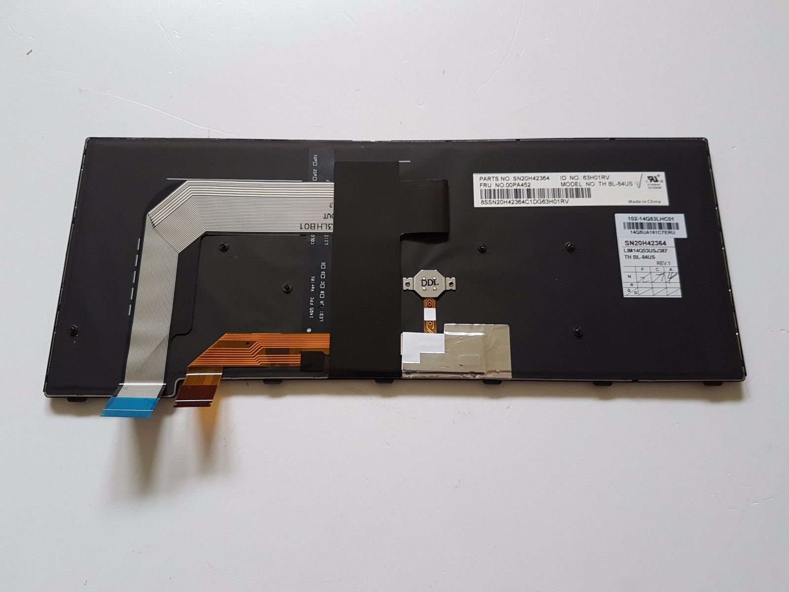 Original Lenovo Thinkpad T460S T470S Backlit Keyboard 00PA452 - Genuine Replacement Part for Laptop Typing & Office Work