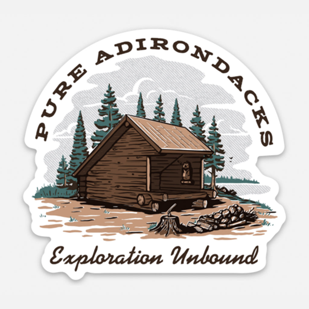 ADK Lean To Stickers - Waterproof Vinyl Decals for Laptops, Cars, and Outdoor Gear - Perfect for Hiking, Camping, and Adventure Enthusiasts