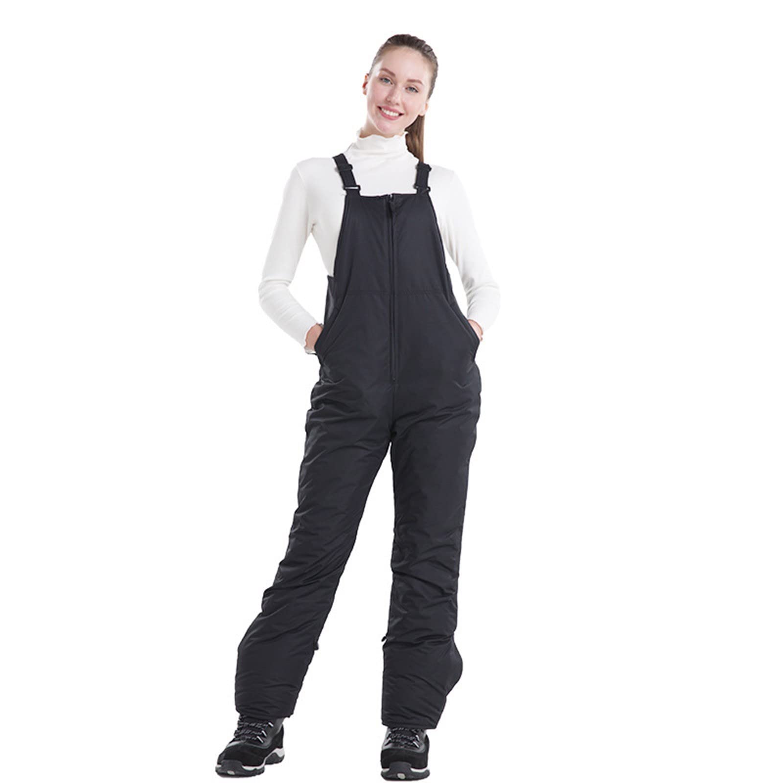 Women's Waterproof Insulated Ski Bib Overalls - Winter Snowboard Pants for Women, Thermal One-Piece Snow Bibs for Skiing & Snowboarding - Perfect for Cold Weather & Outdoor Winter Sports