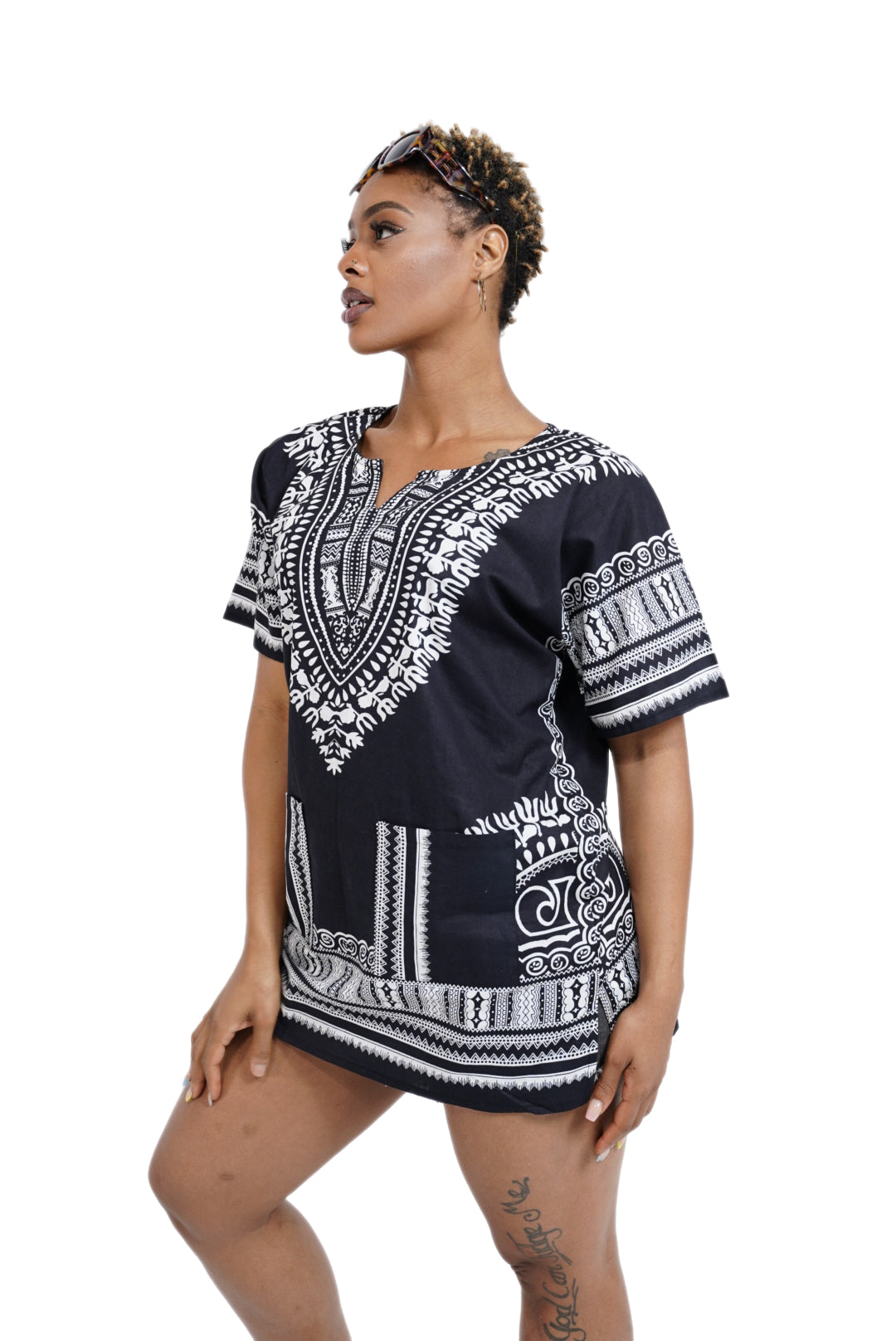 African Print Unisex Dashiki Shirt for Men & Women | Traditional Ankara Cotton Tunic Top | Perfect for Festivals, Concerts, Cruises & Outdoor Events | DP3578